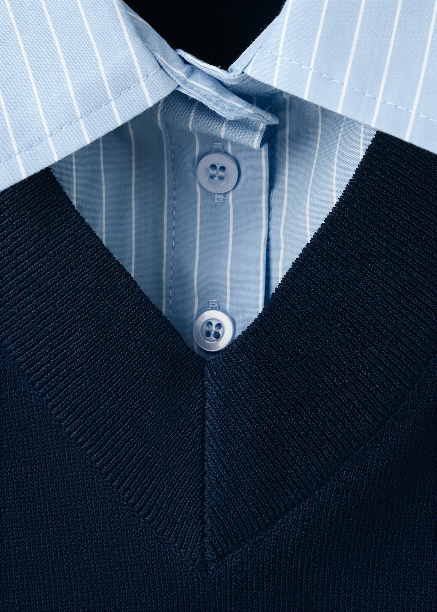 Gecombineerd gebreid gilet - Detail van het artikel 0