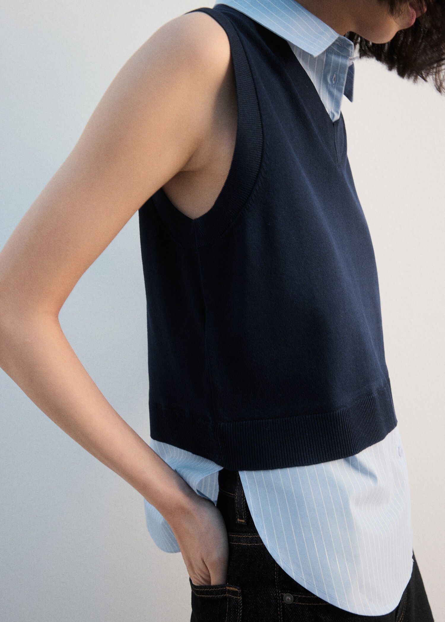 Gecombineerd gebreid gilet - Detail van het artikel 6