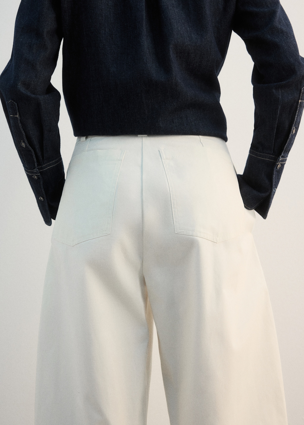Straight-fit cotton pants