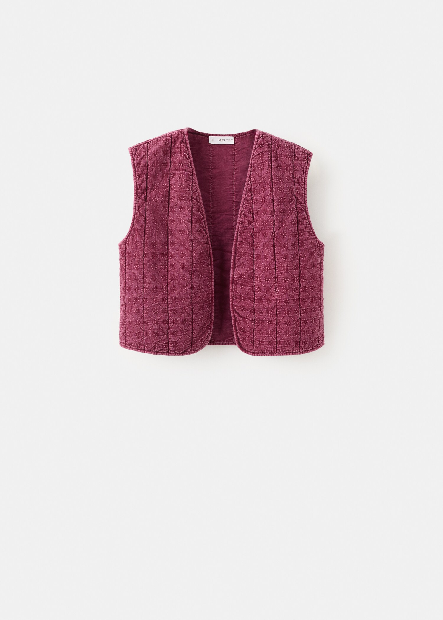 Embroidered quilted gilet - Article without model