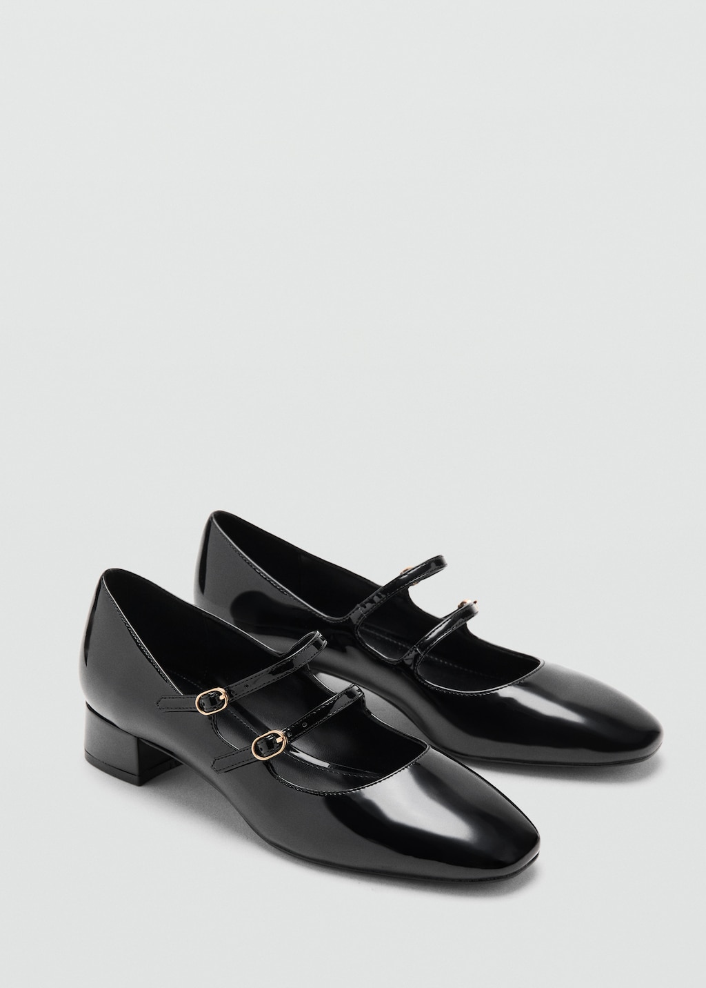 Mango Patent leather shoes with buckle