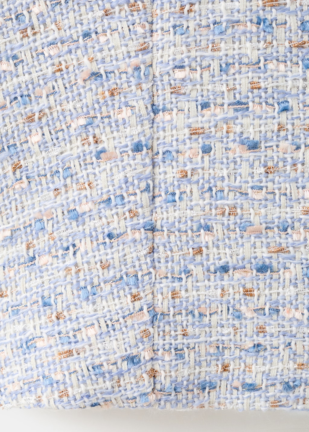 Short-sleeve tweed crop top - image 5
