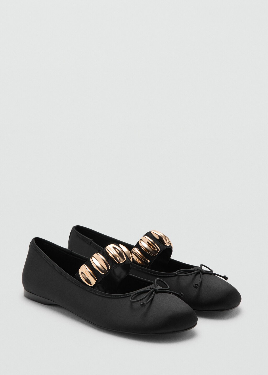 Mango Ballerina with metallic appliqué straps