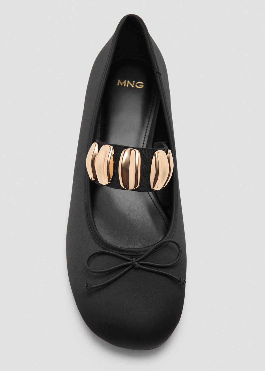 Mango Ballerina with metallic appliqué straps