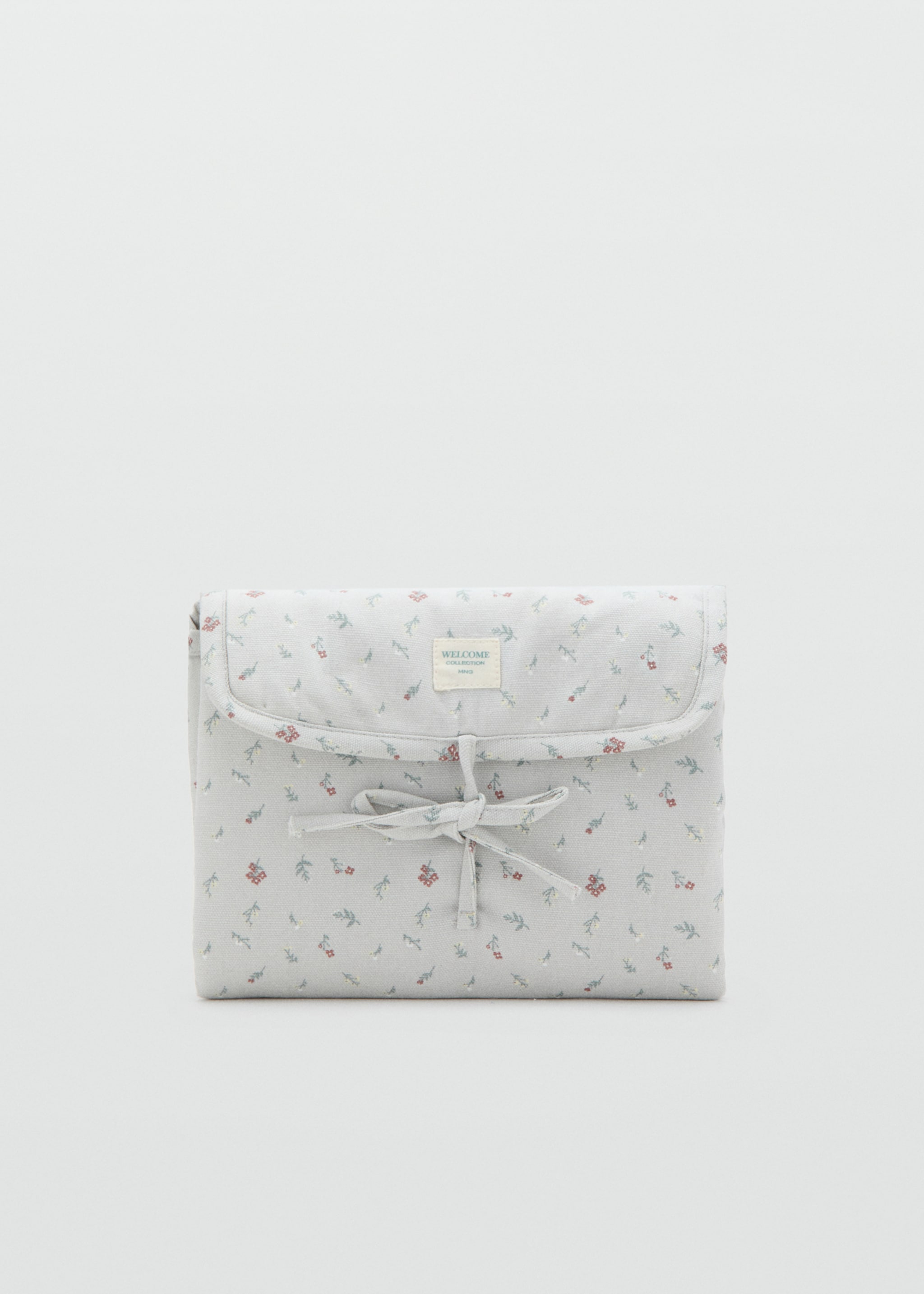 Пеленальний килимок для подорожей з квітковим принтом - Товар без моделі, Сірий. Ref: 27042552-00.