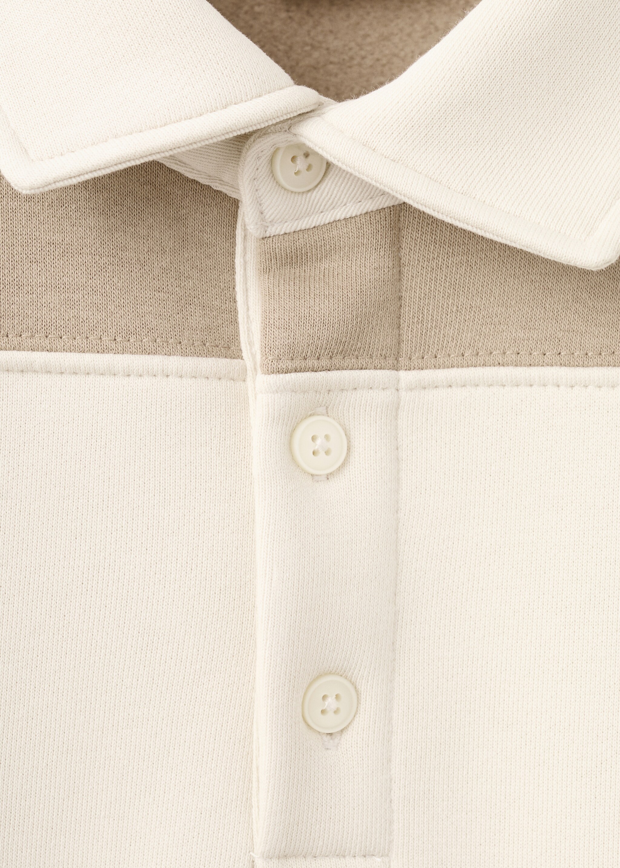 Sweat-shirt polo rayures - Détail de l'article 8, Marron moyen. Ref: 27042889-00.