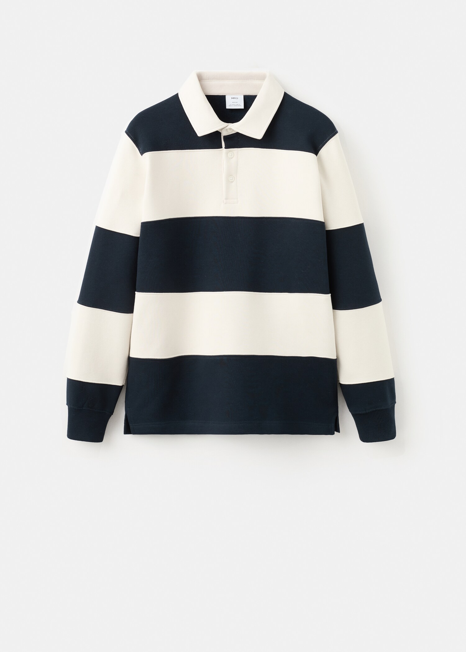 Sweatshirt de estilo polo às riscas - Artigo sem modelo