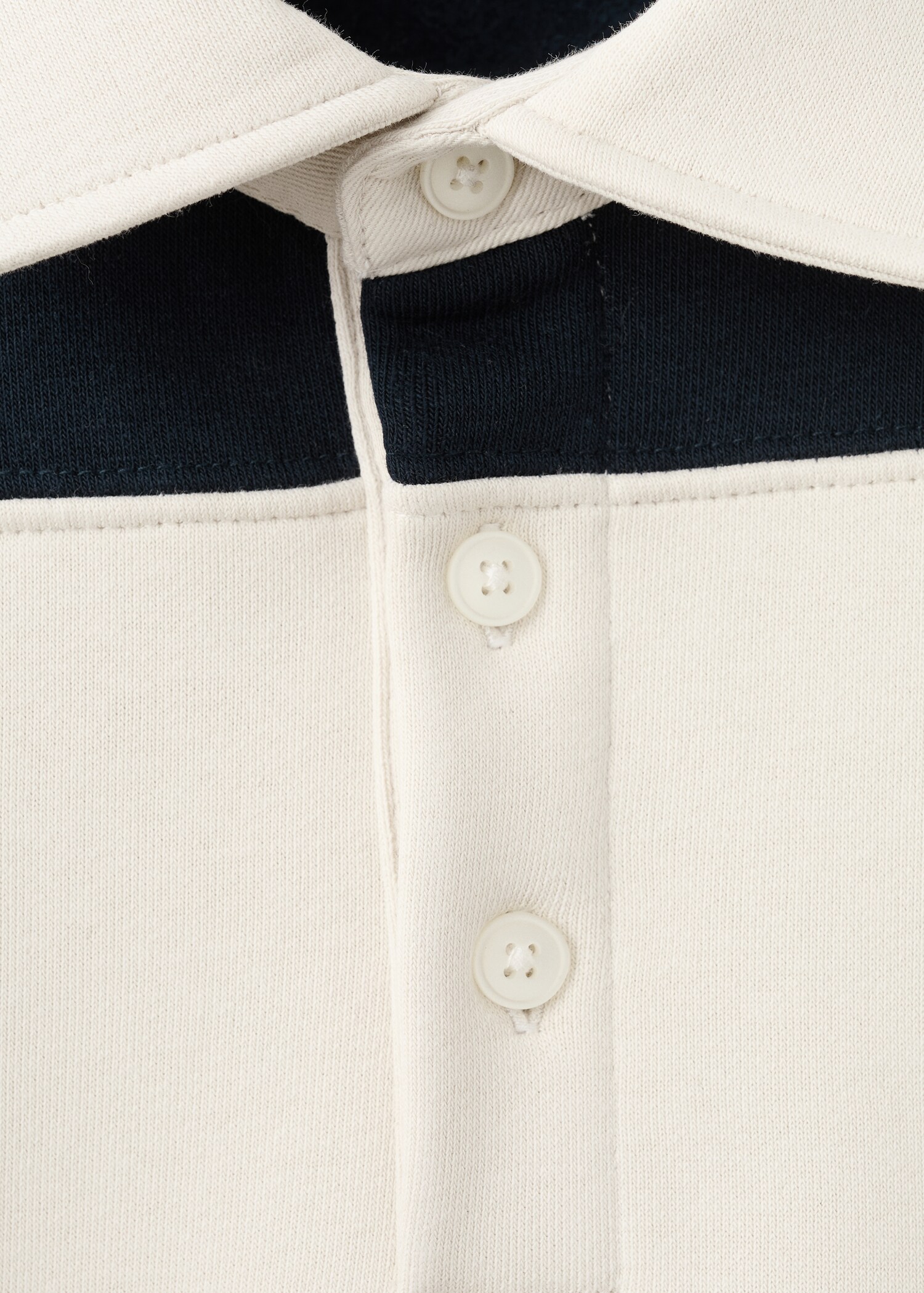 Sweatshirt de estilo polo às riscas - Pormenor do artigo 8