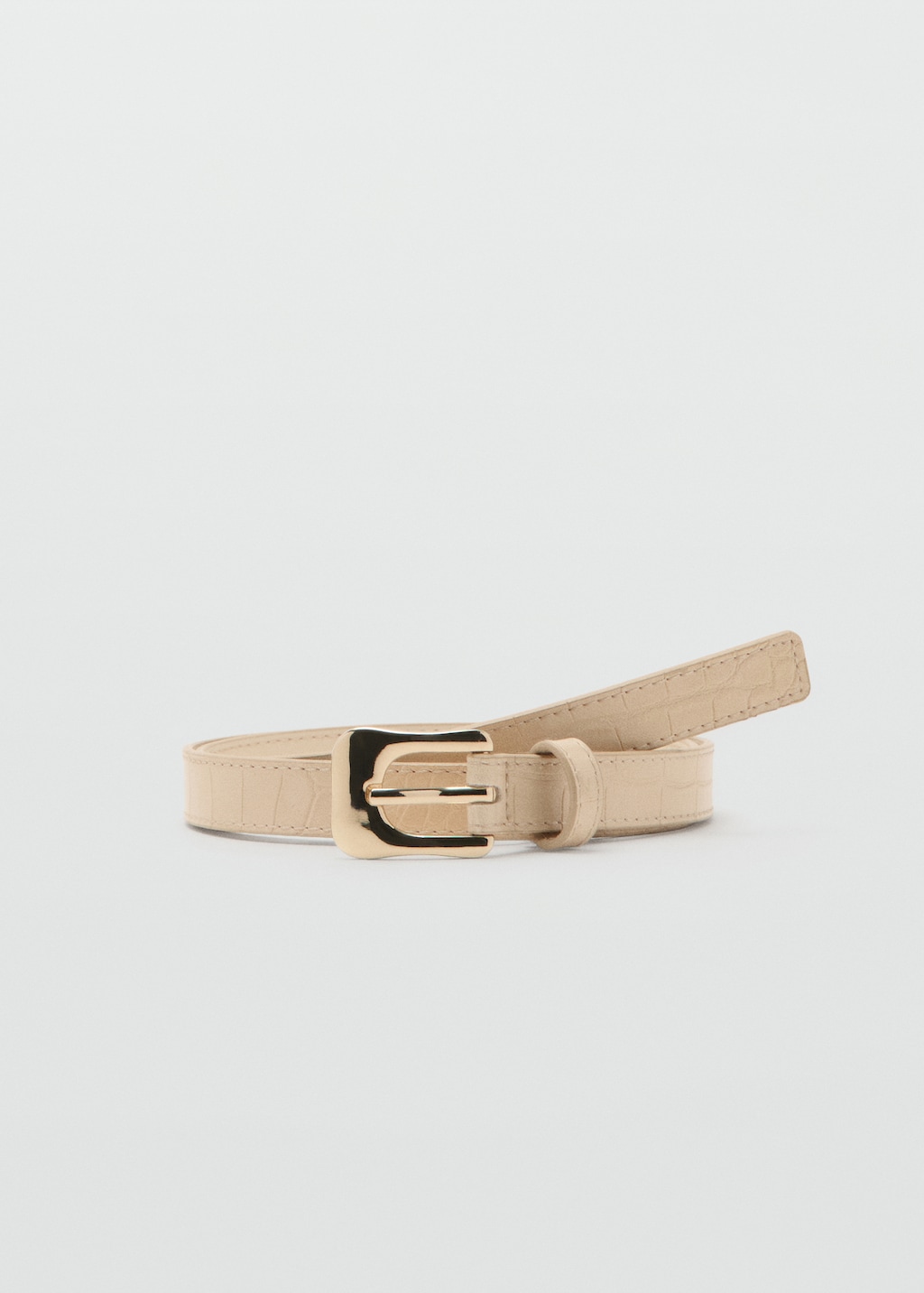 Croco faux-leather belt