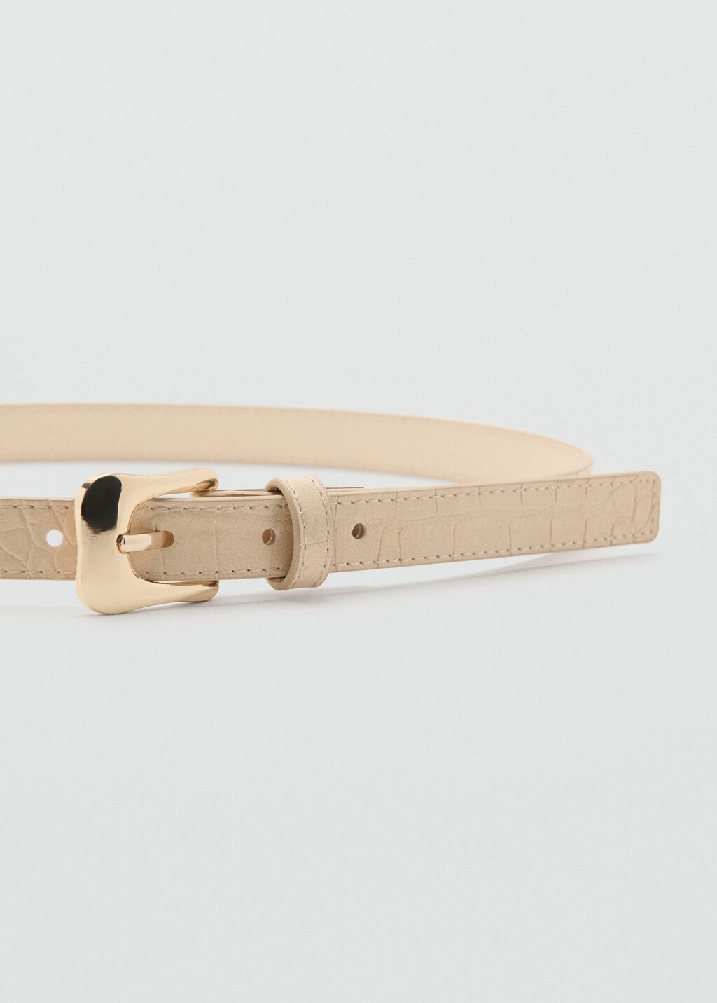 Croco faux-leather belt - image 3