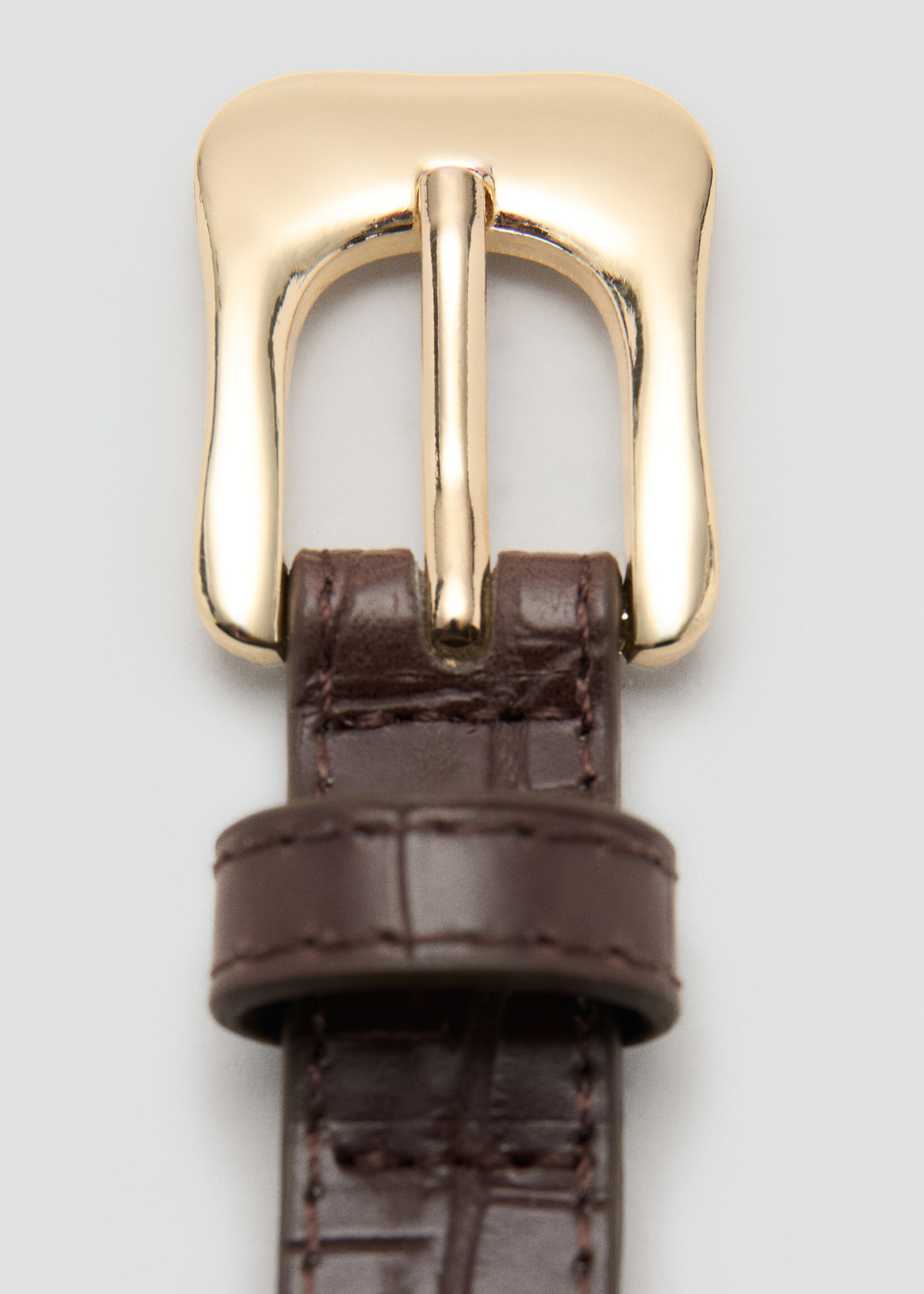 Belt fini - Medium plane, Chocolate. Ref: 27042891-00.