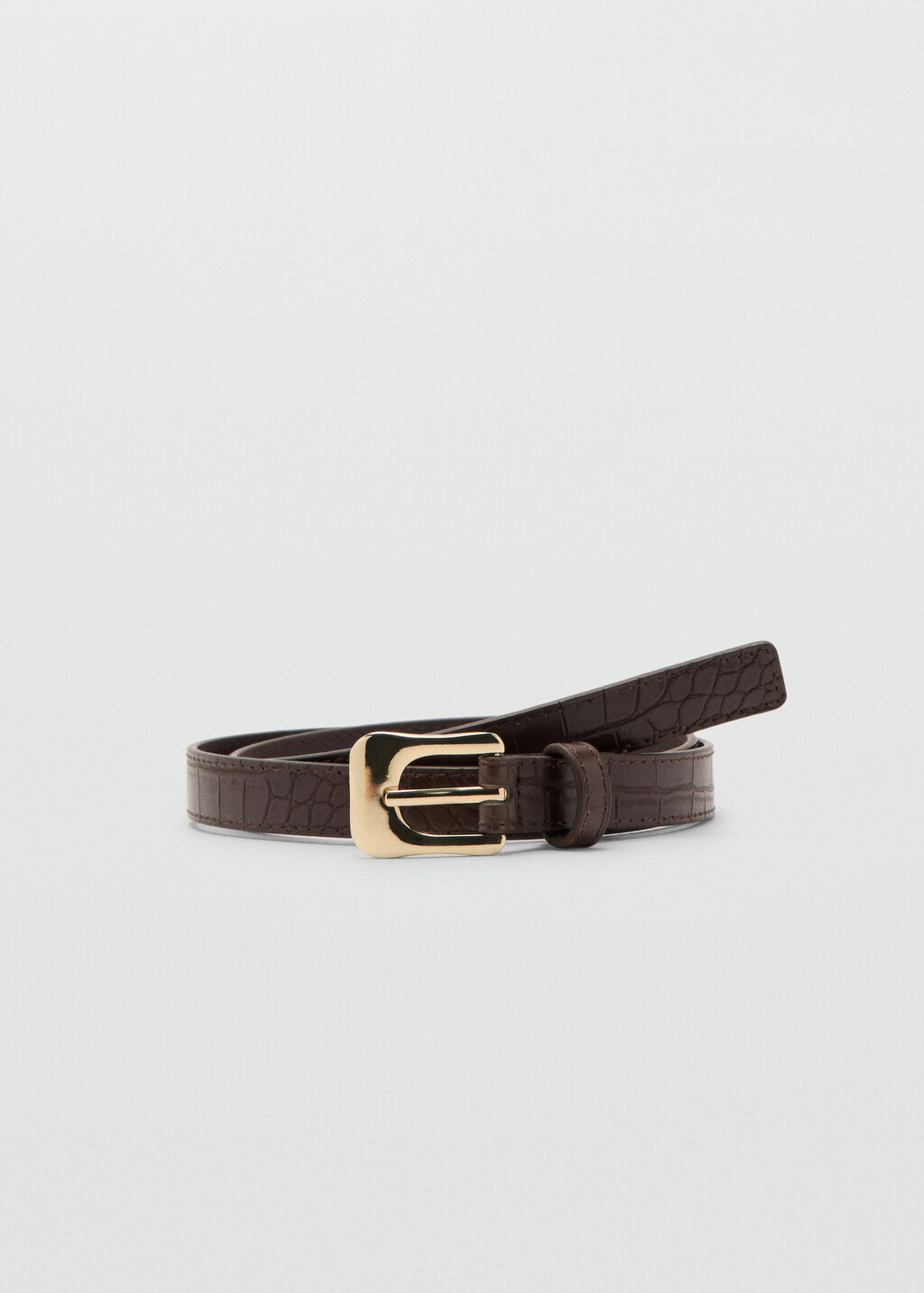 Croco faux-leather belt - image 4