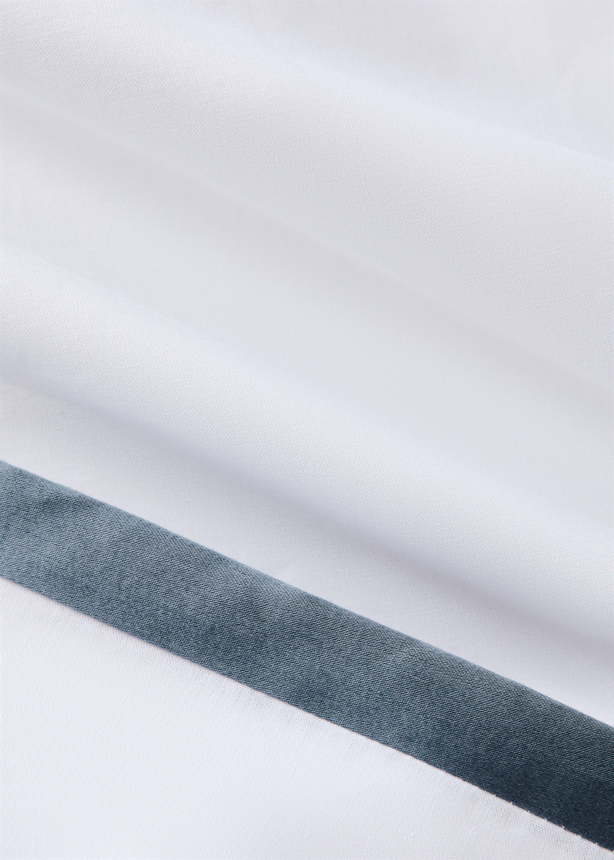 200 thread count cotton percale duvet cover with satin edges King Bed - Details of the article 1, Blue. Ref: 27042903-00.