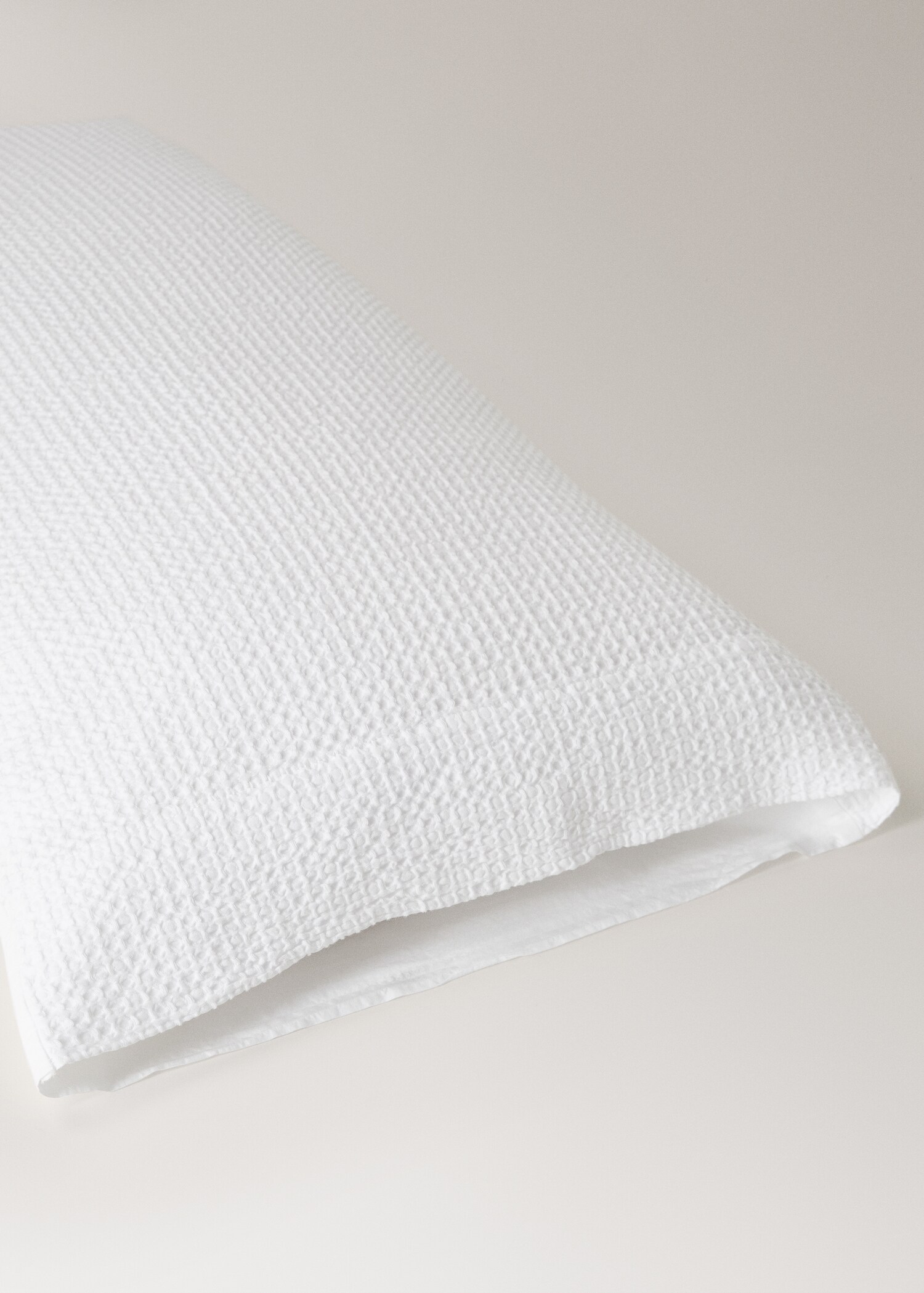Cotton percale waffle pillowcase 45x110 cm - Details of the article 1