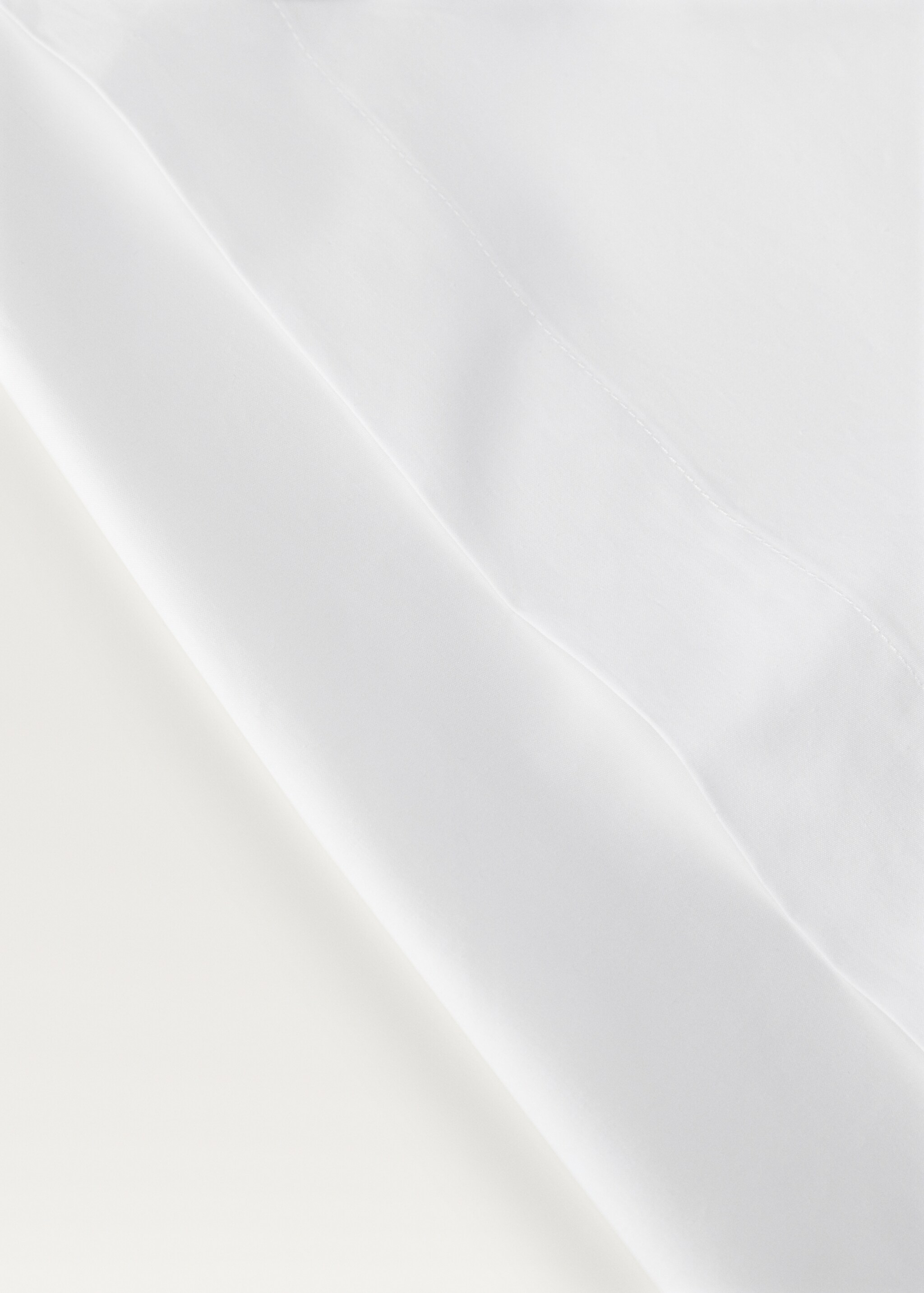Percale cotton top sheet for 200 cm bed - Medium plane, White. Ref: 27042913-00.