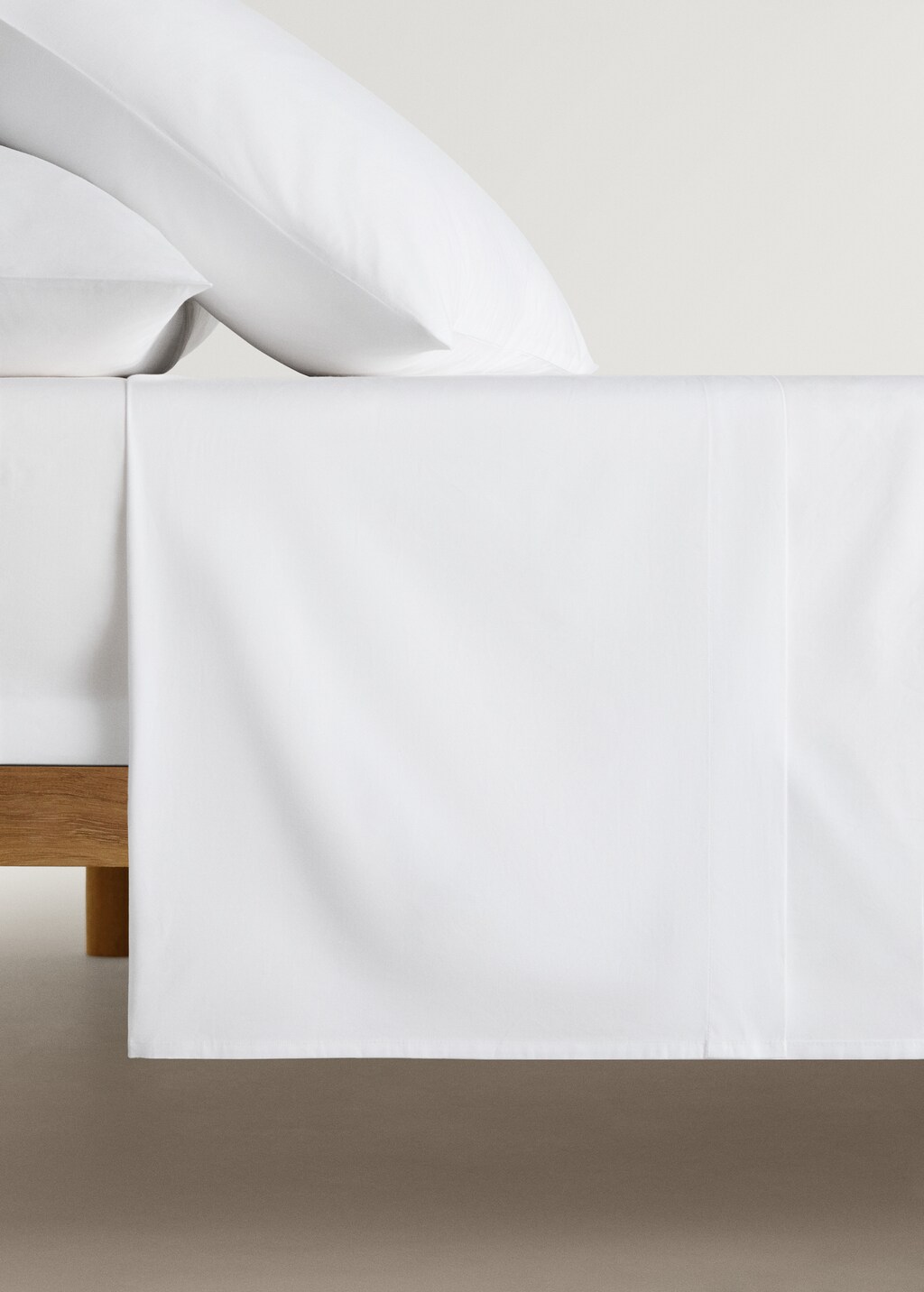 Percale cotton top sheet for 200 cm bed