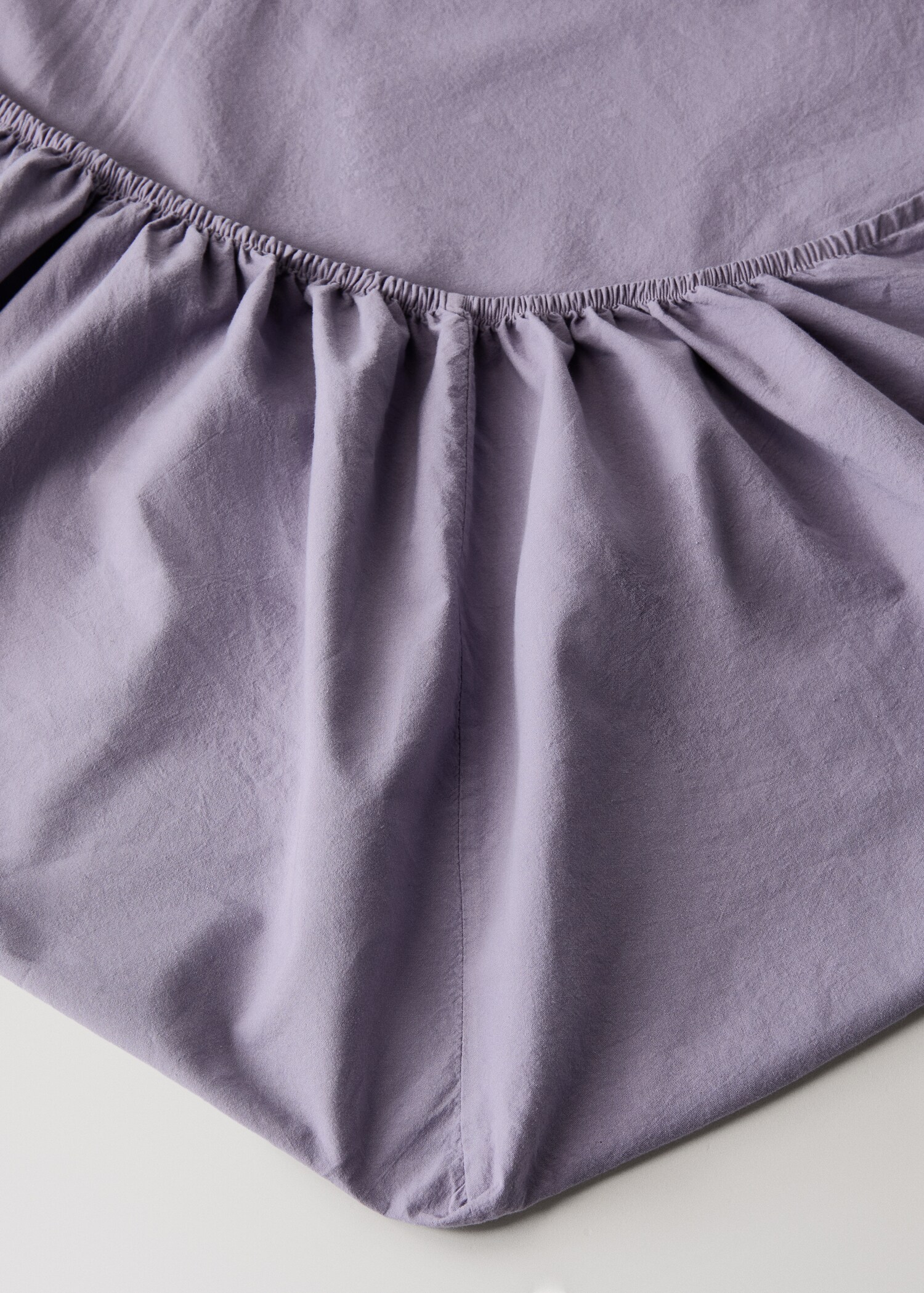 Cotton garment-dyed fitted sheet Bed 135/140 cm - Details of the article 1