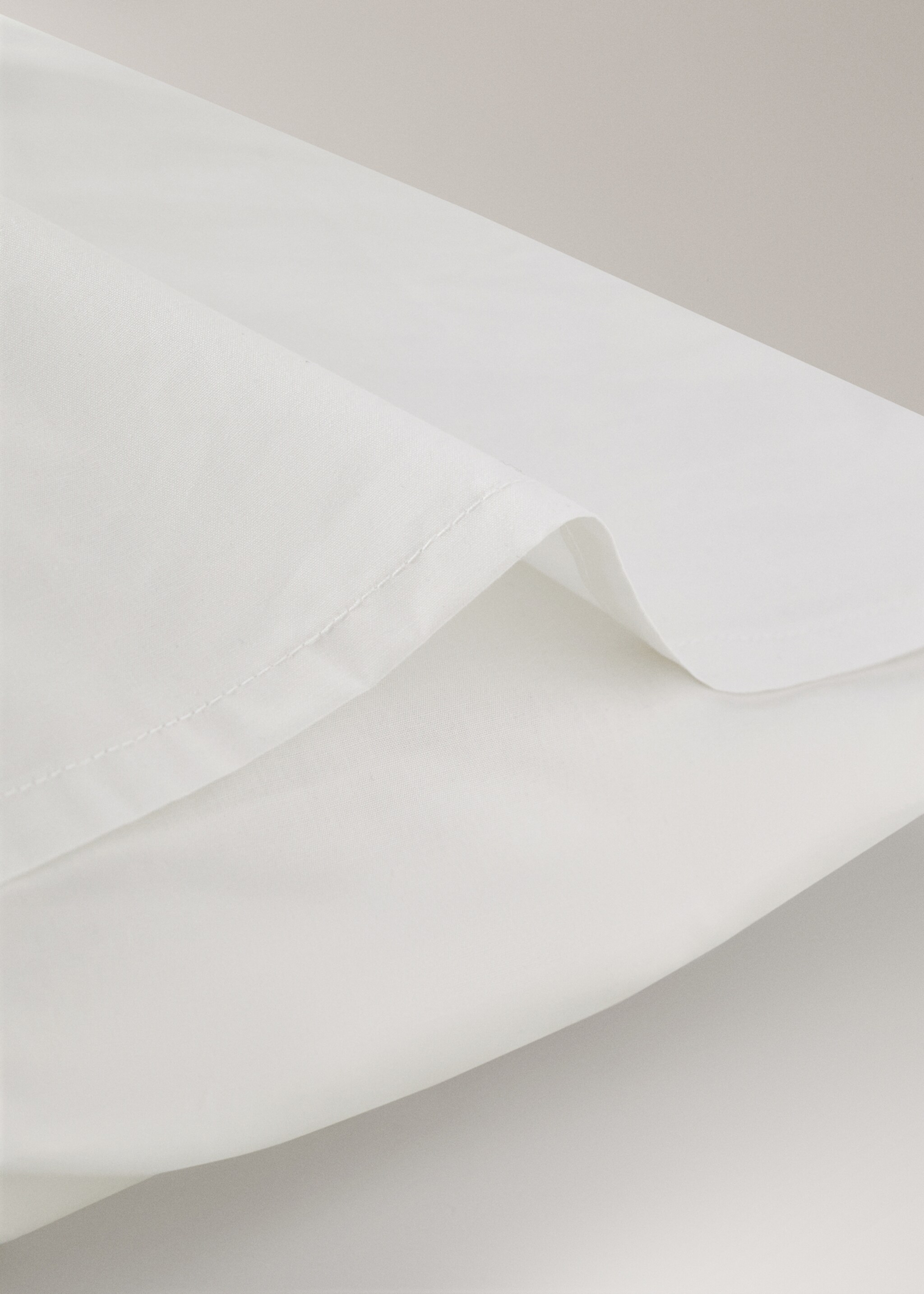 Dues fundes coixí cotó percala 200 fils 50x75cm - Detall de l'article 1, Cru. Ref: 27042917-00.