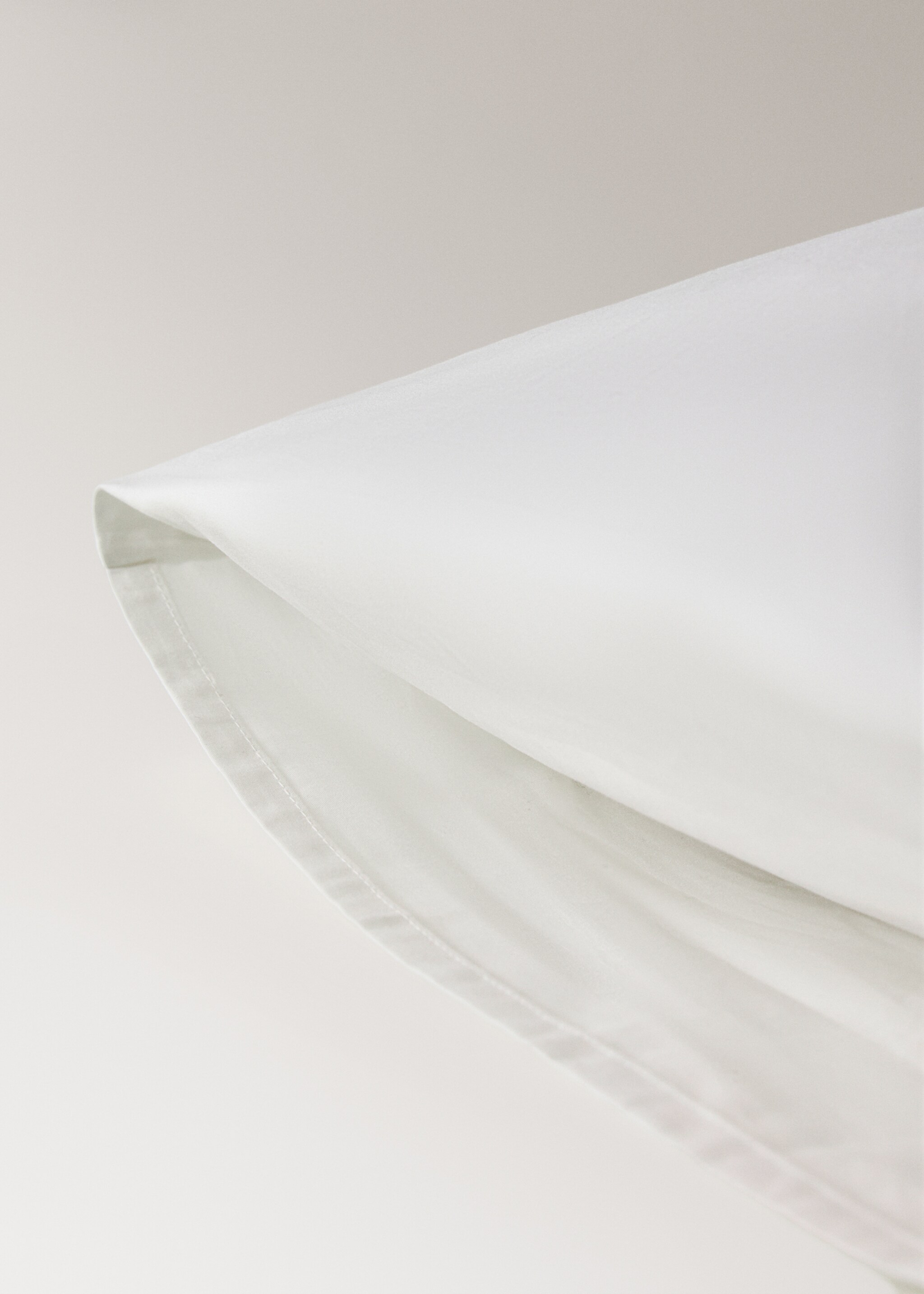 Dues fundes coixí cotó percala 200 fils 50x75cm - Detall de l'article 2, Cru. Ref: 27042917-00.