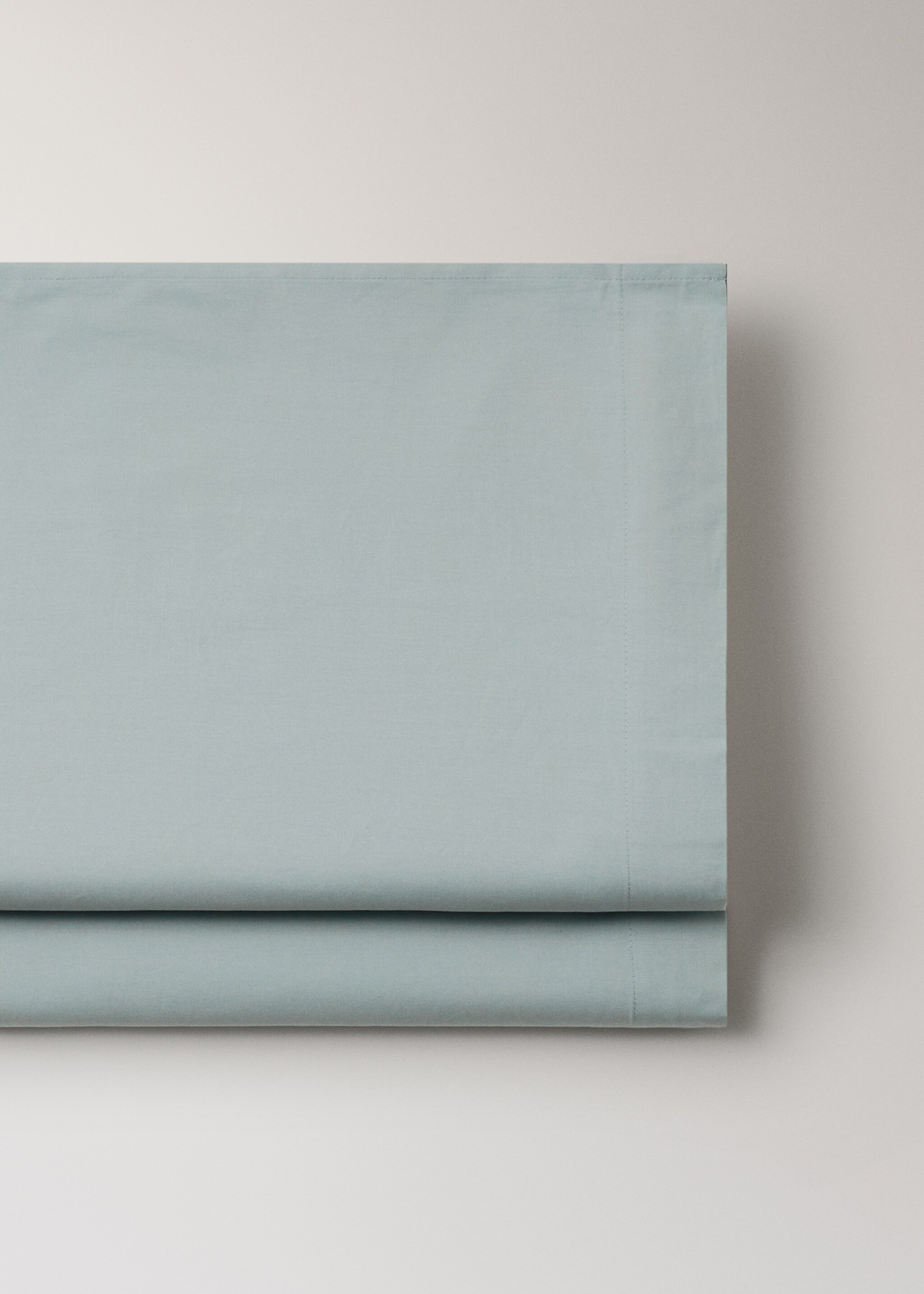 Drap plat percale de coton 200 fils lit 180/200 cm - Détail de l'article 2, Vert d´eau. Ref: 27042918-00.