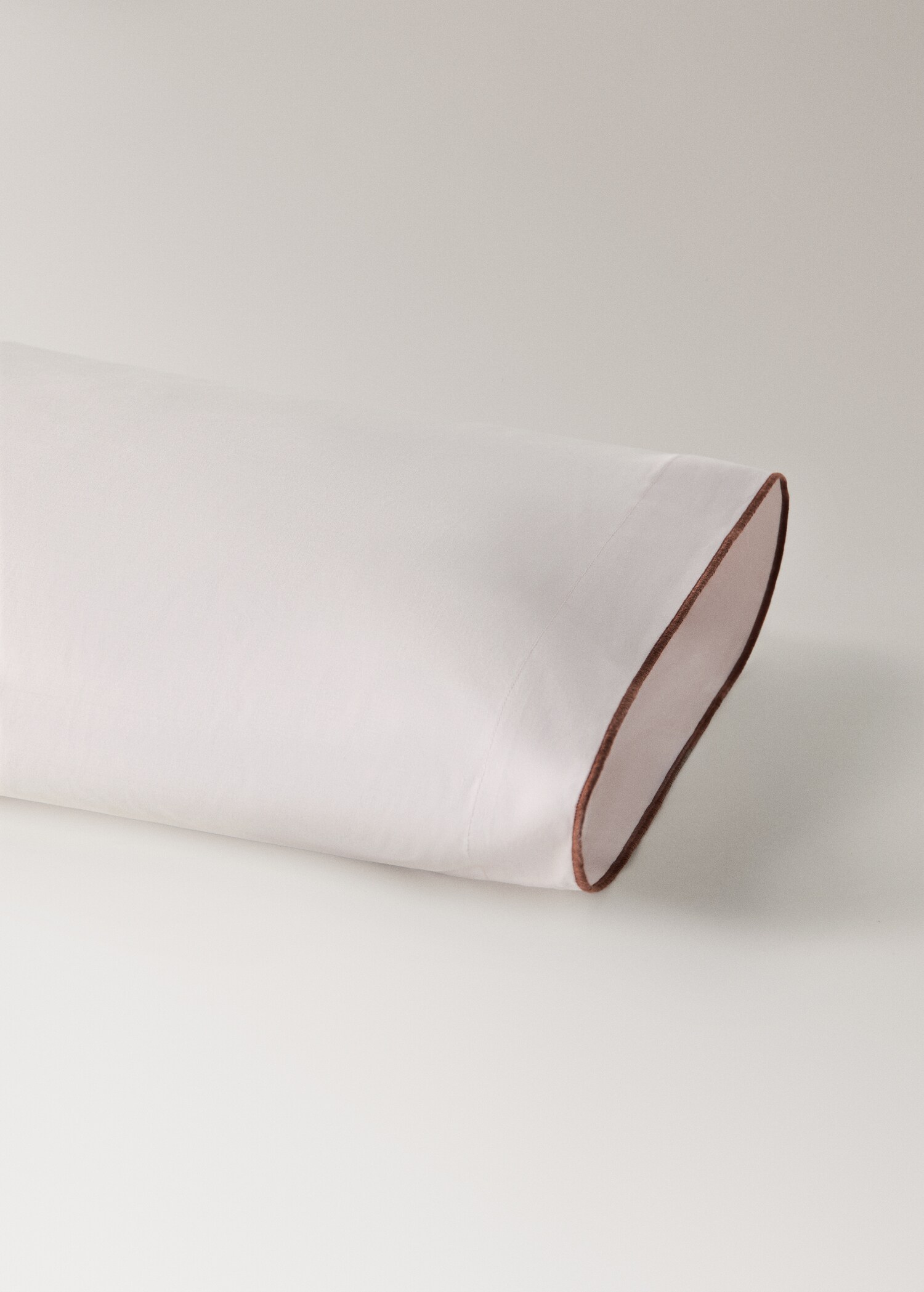 Taie d'oreiller percale de coton couleur réversible 45x110 cm - Détail de l'article 2