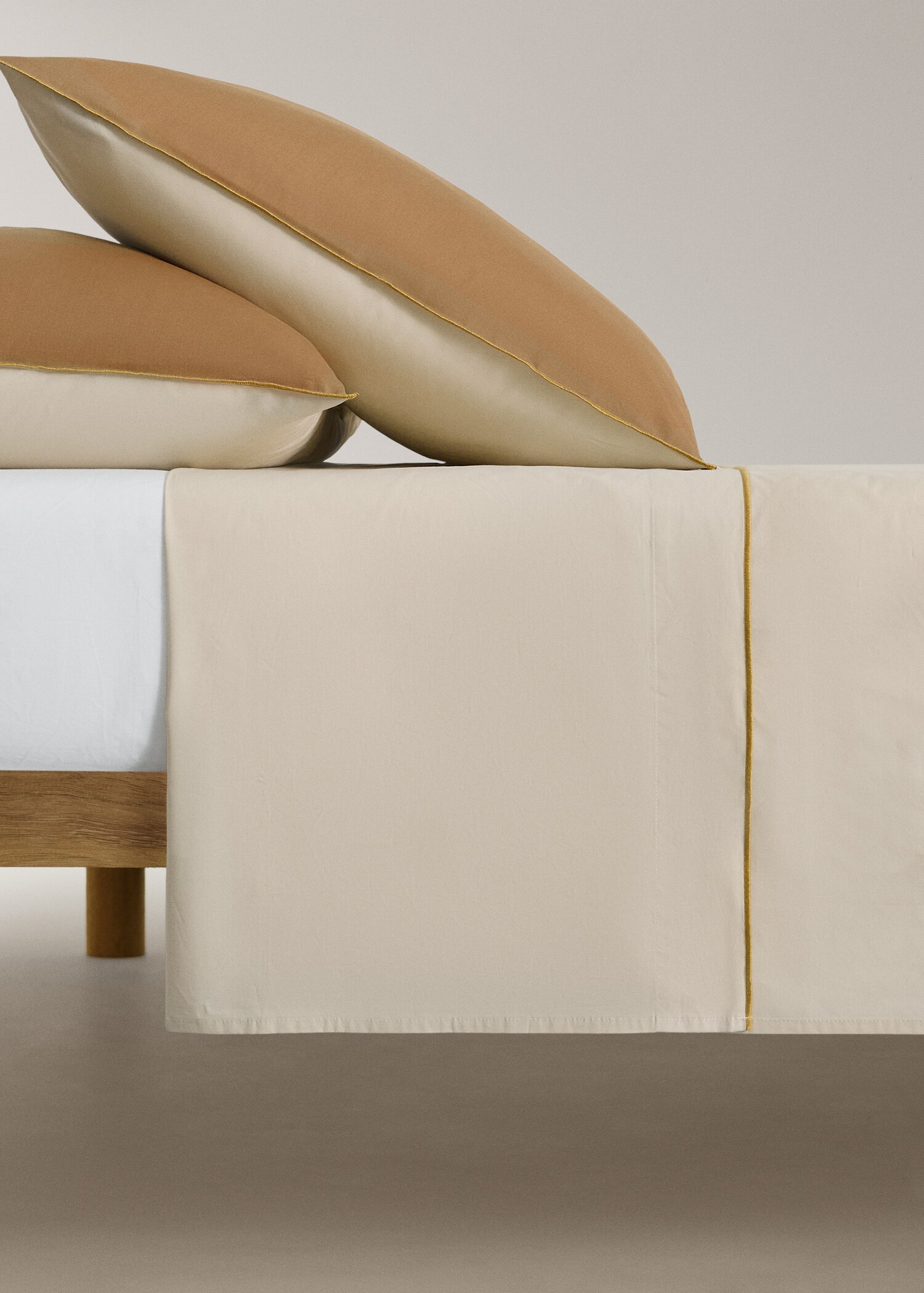 Oboustranné barevné prostěradlo pod přikrývku z bavlněného perkálu, na postel 135/140 cm - Zboží bez modelu