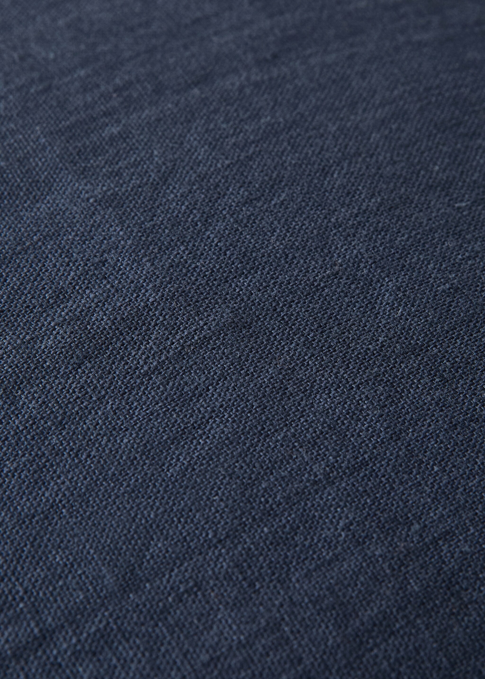 Linen cushion cover with flange 45x45 cm - Details of the article 4, Navy. Ref: 27042929-00.