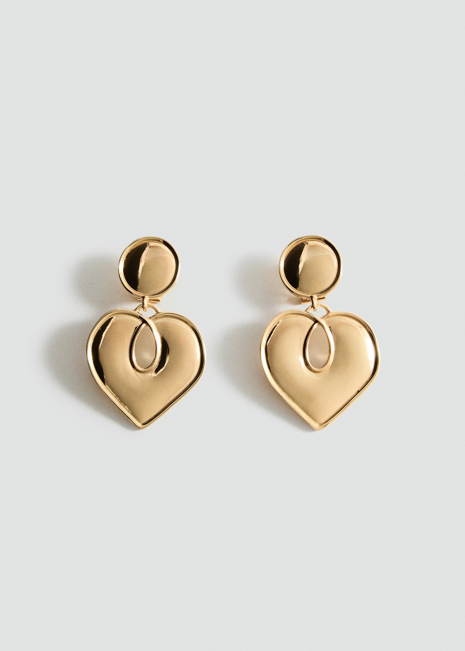 Boucles d'oreilles cœurs texturées - Article sans modèle