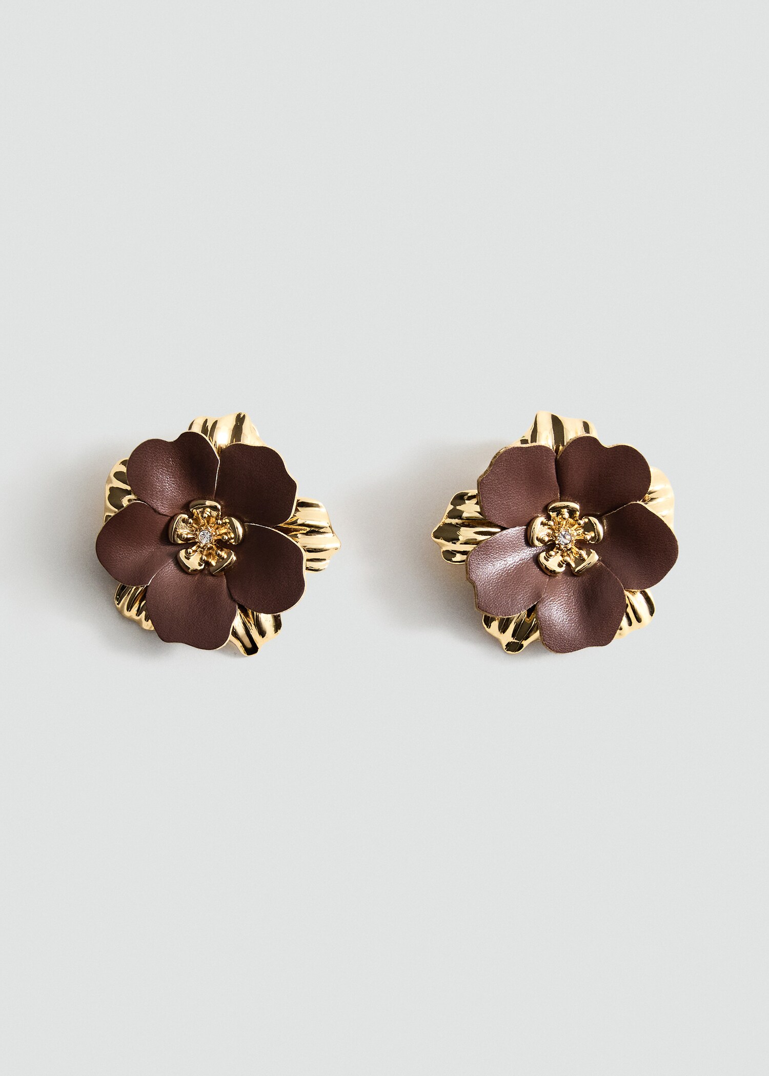 Metallic floral earrings - Article without model