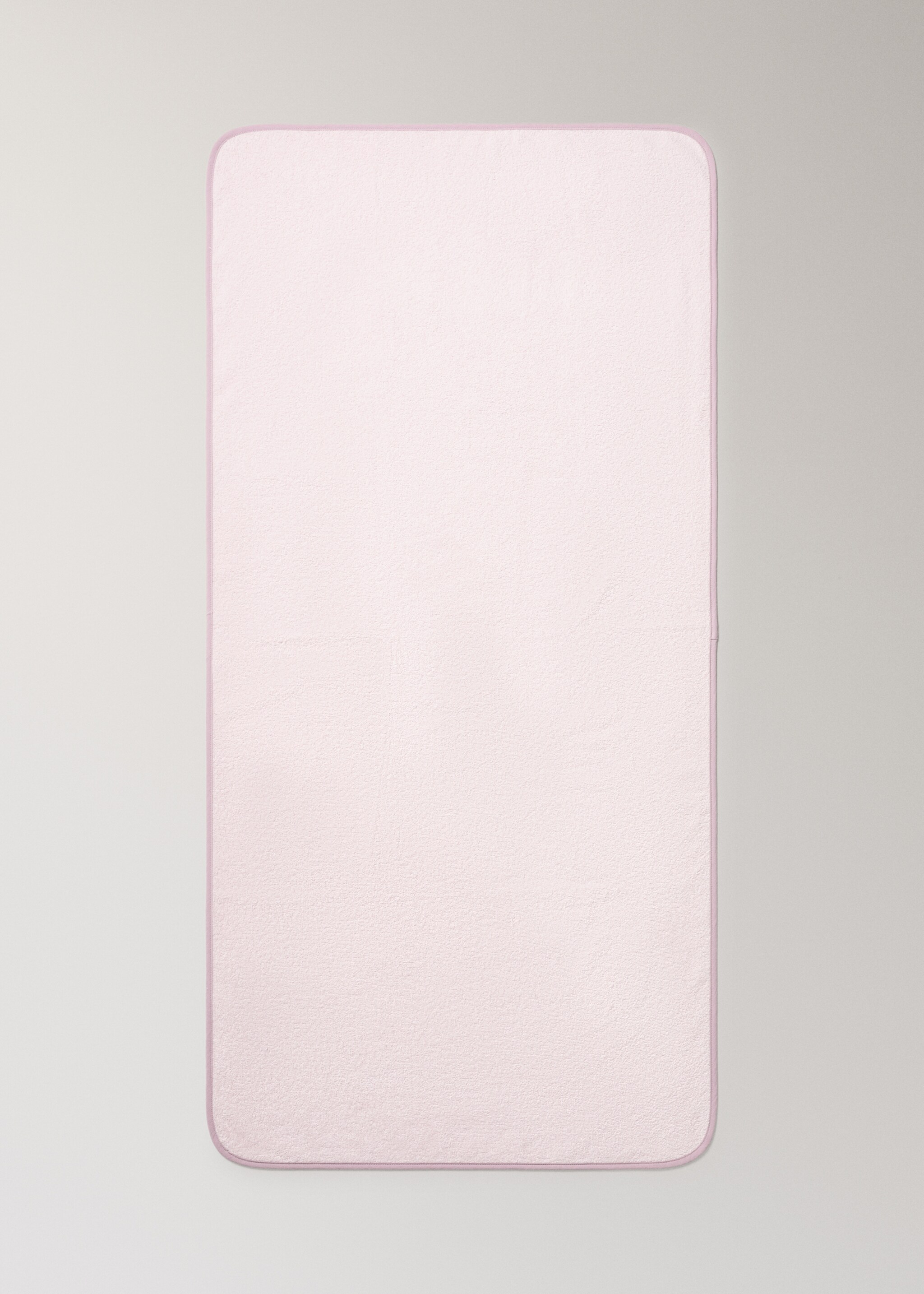 Kinder-Duschtuch mit Kontrastborte - Detail des Artikels 3, Pfirsich. Ref: 27042936-00.