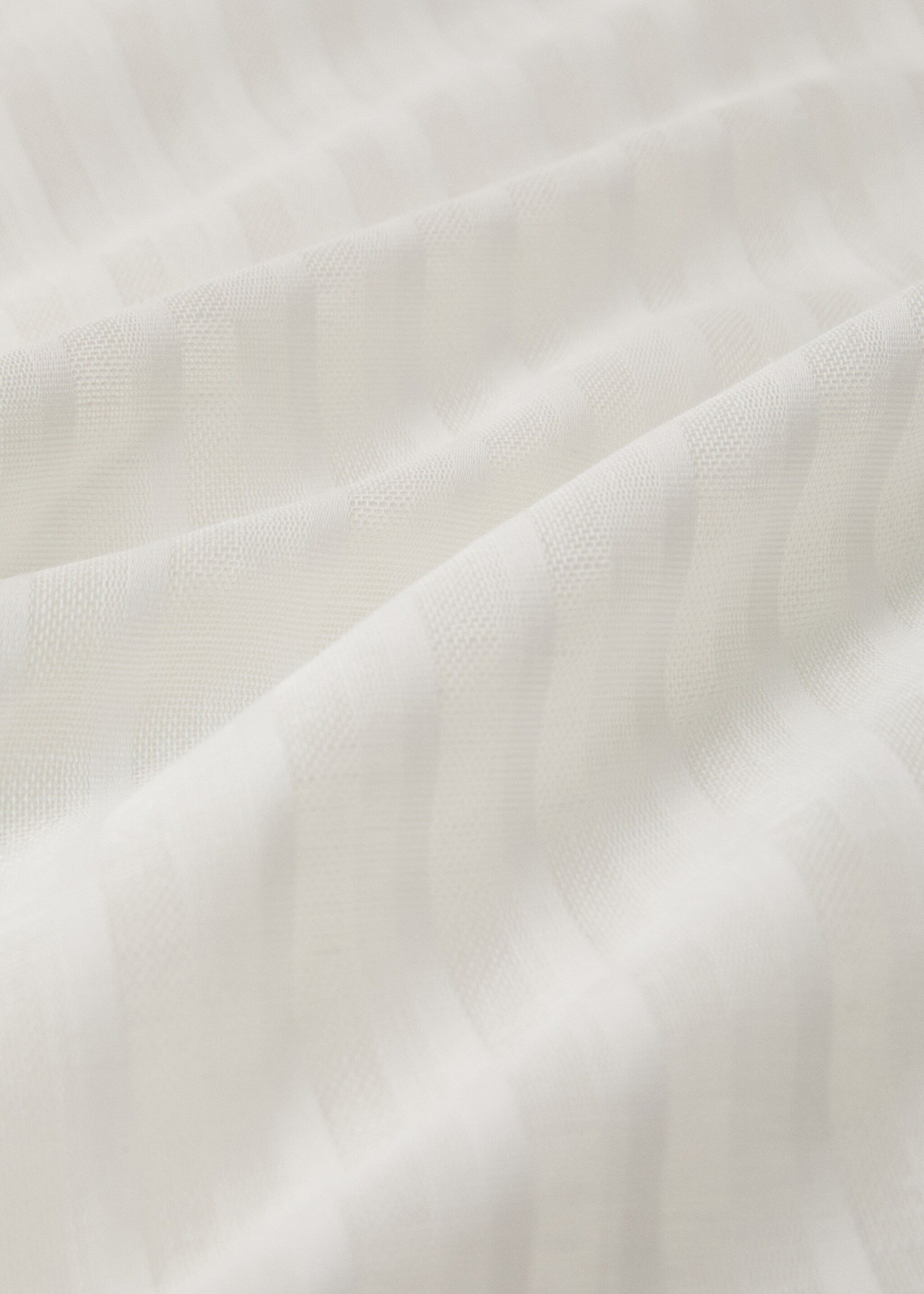 Vorhang aus Baumwoll-Leinen-Gewebe mit Streifenmuster - Detail des Artikels 3, Ecru. Ref: 27043270-00.