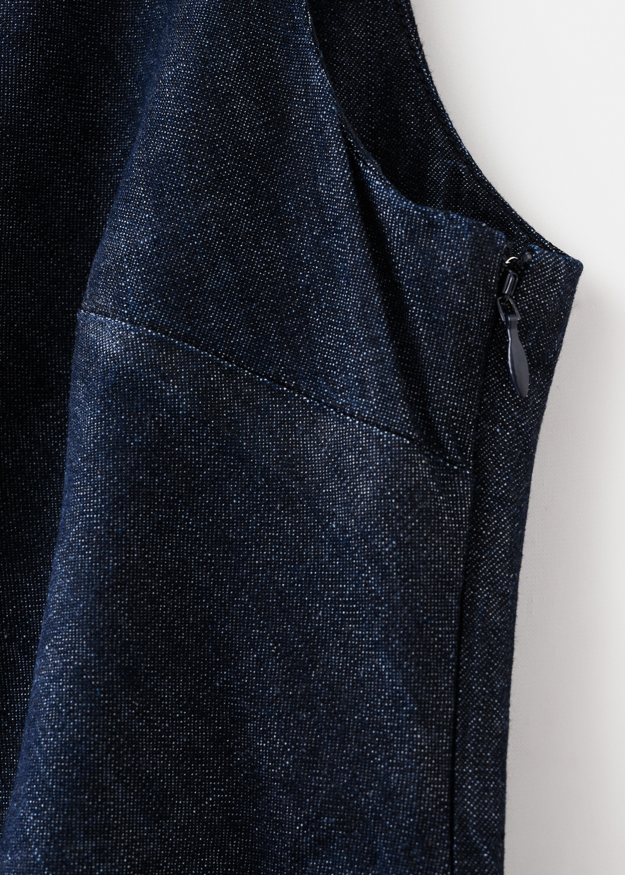 Asymmetric denim dress - Details of the article 8, Open Blue. Ref: 27043271-00.