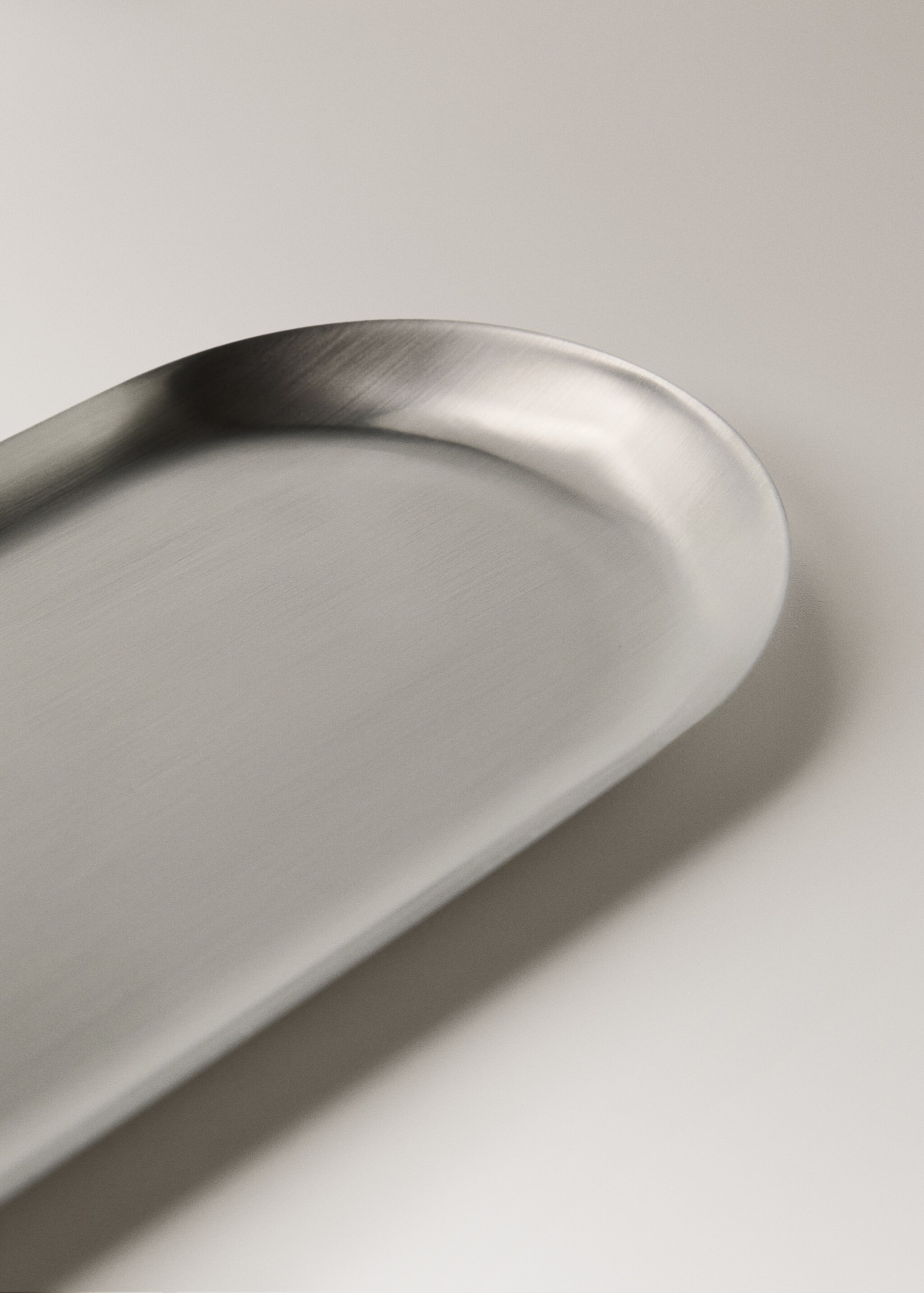 Metal bathroom tray - Details of the article 2, Silver. Ref: 27043273-00.