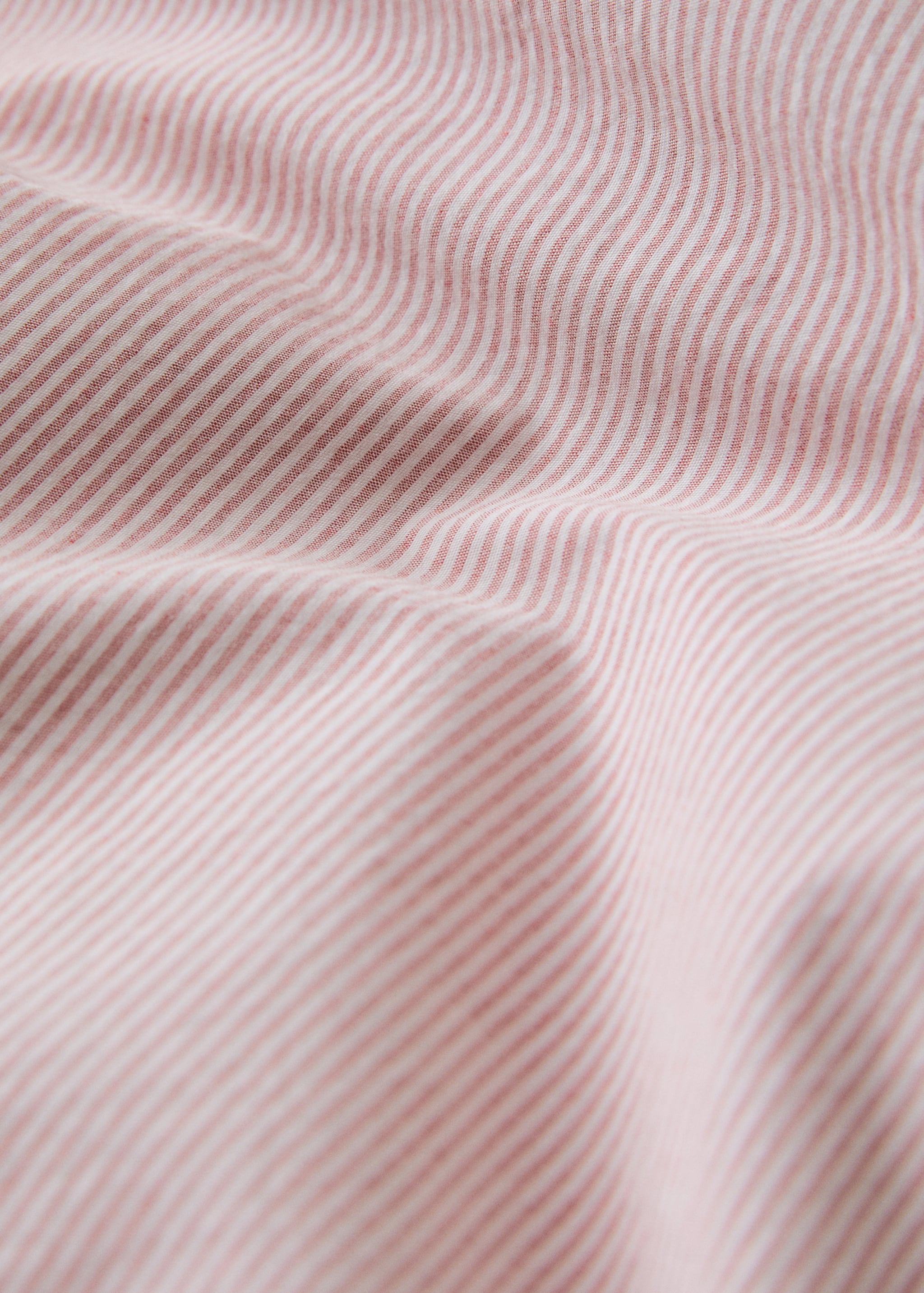 Yarn-dyed cotton duvet cover Bed 53/55 inches - Details of the article 2, Grapefruit. Ref: 27043278-00.