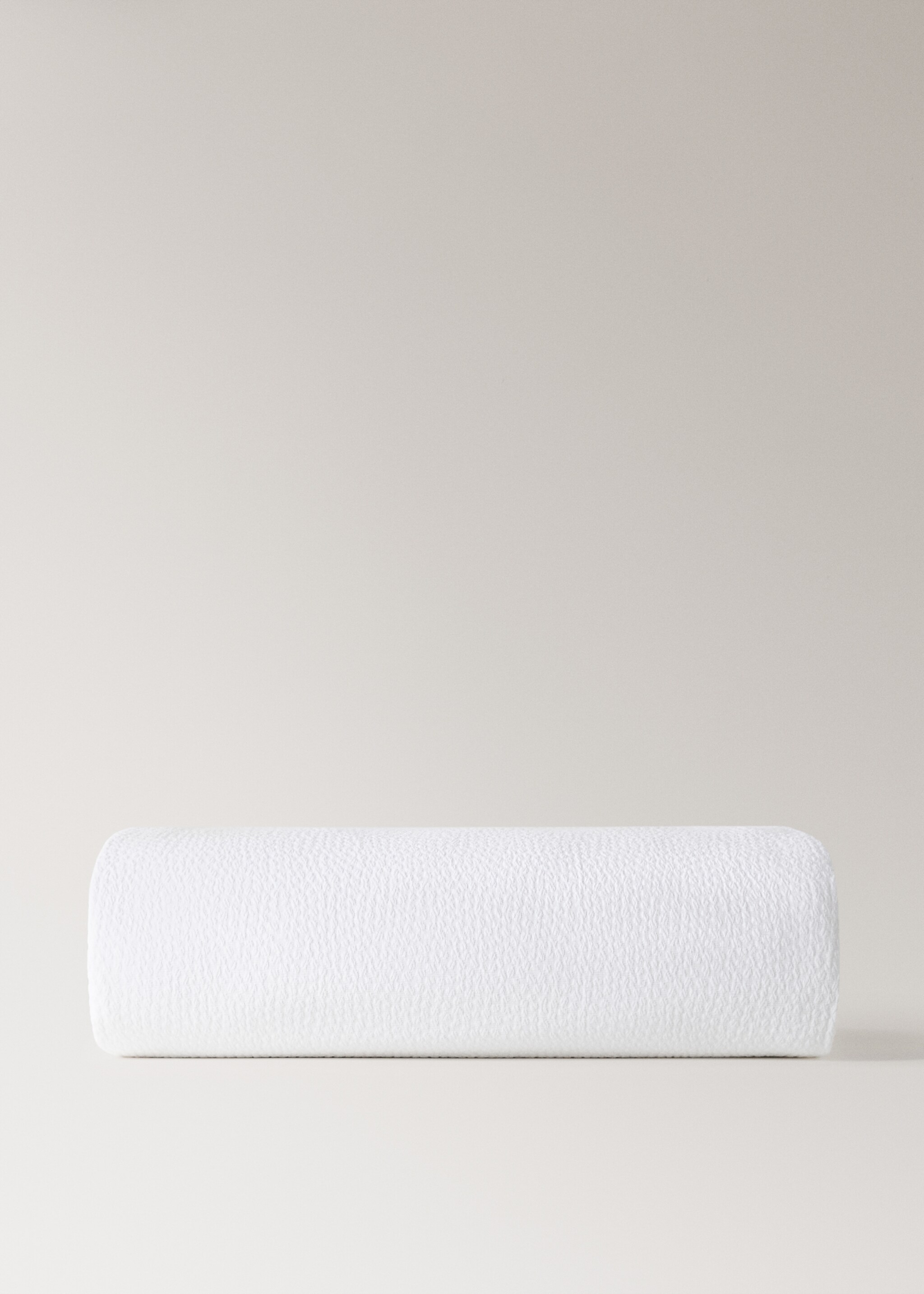 Jacquard cotton textured bedspread for 130/150 cm bed - Article without model, White. Ref: 27043292-00.