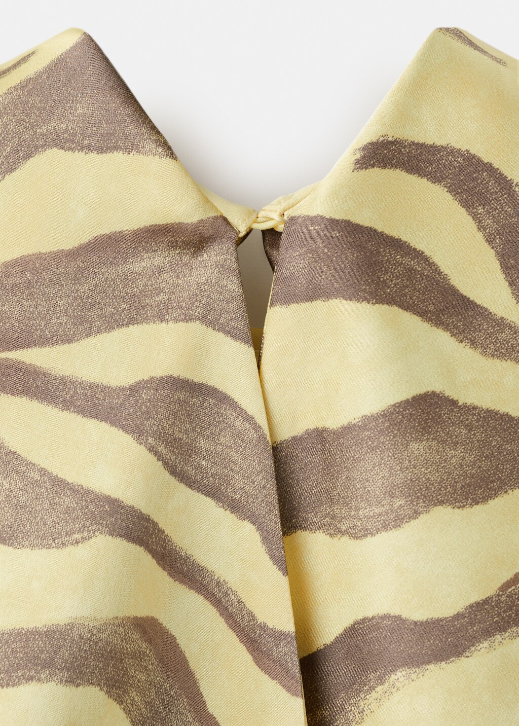 Printed dress with foulard - image 4