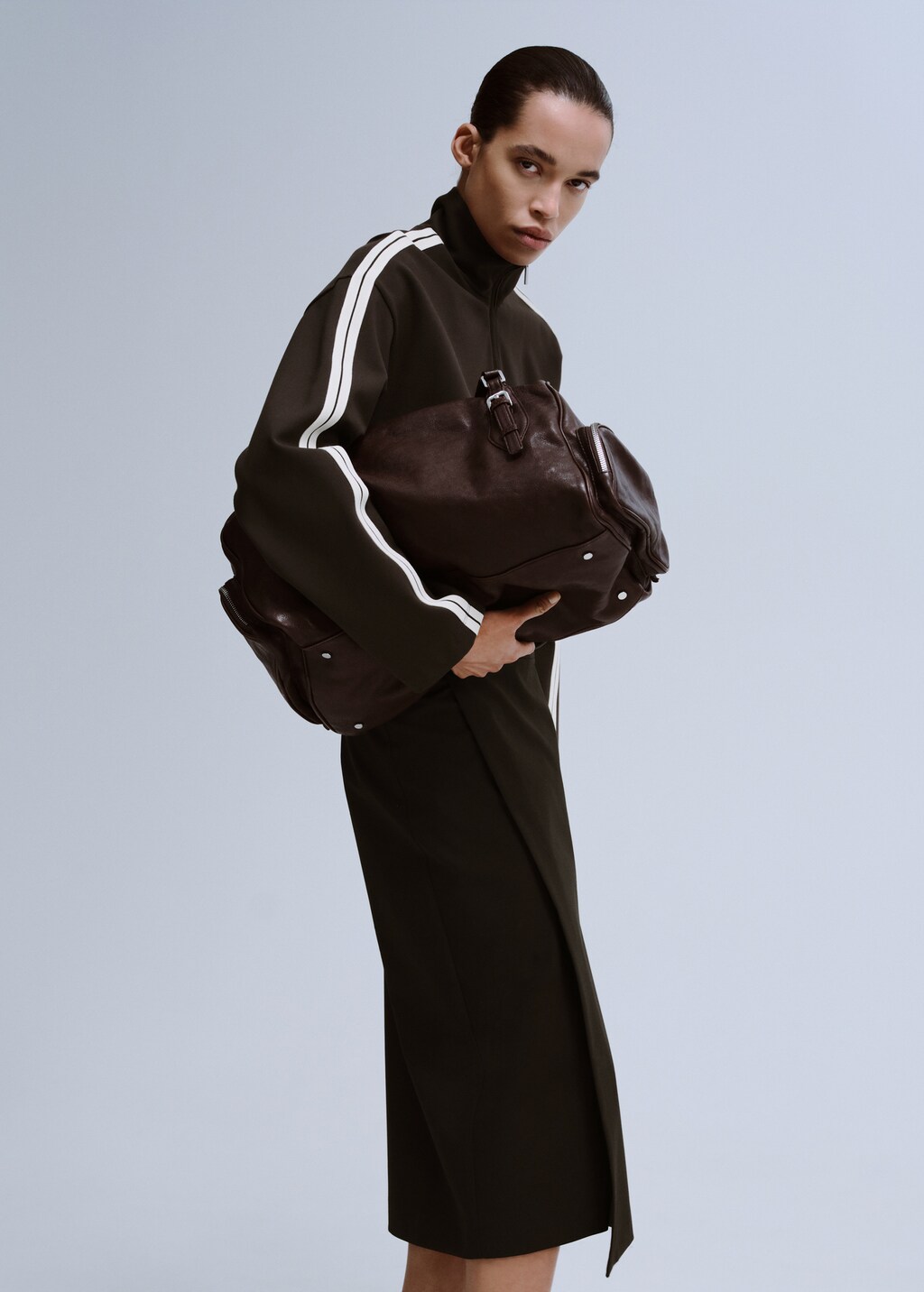 Mango Contrast striped sweatshirt
