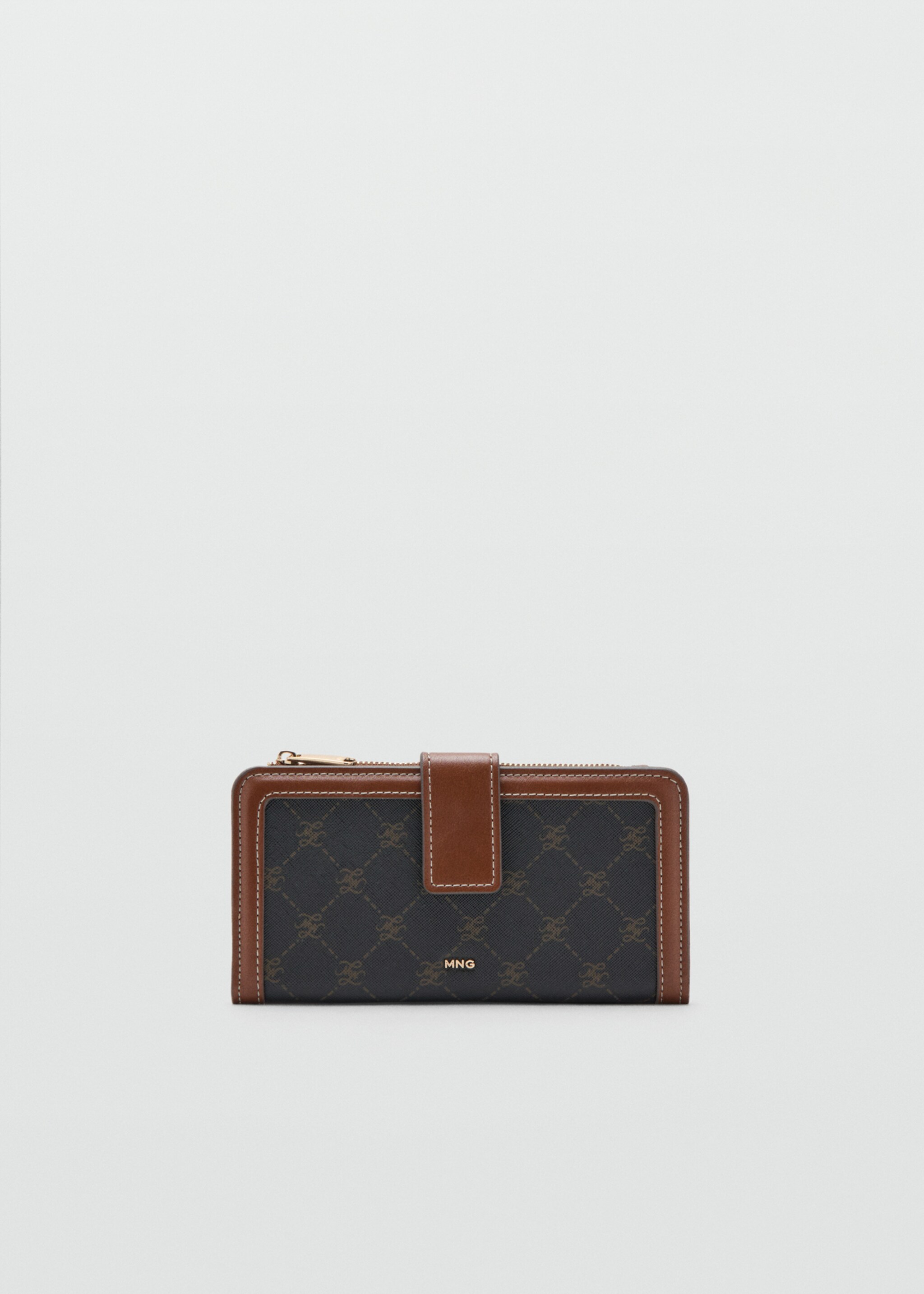 Large wallet with logo print - Article without model, Brown. Ref: 27043308-00.