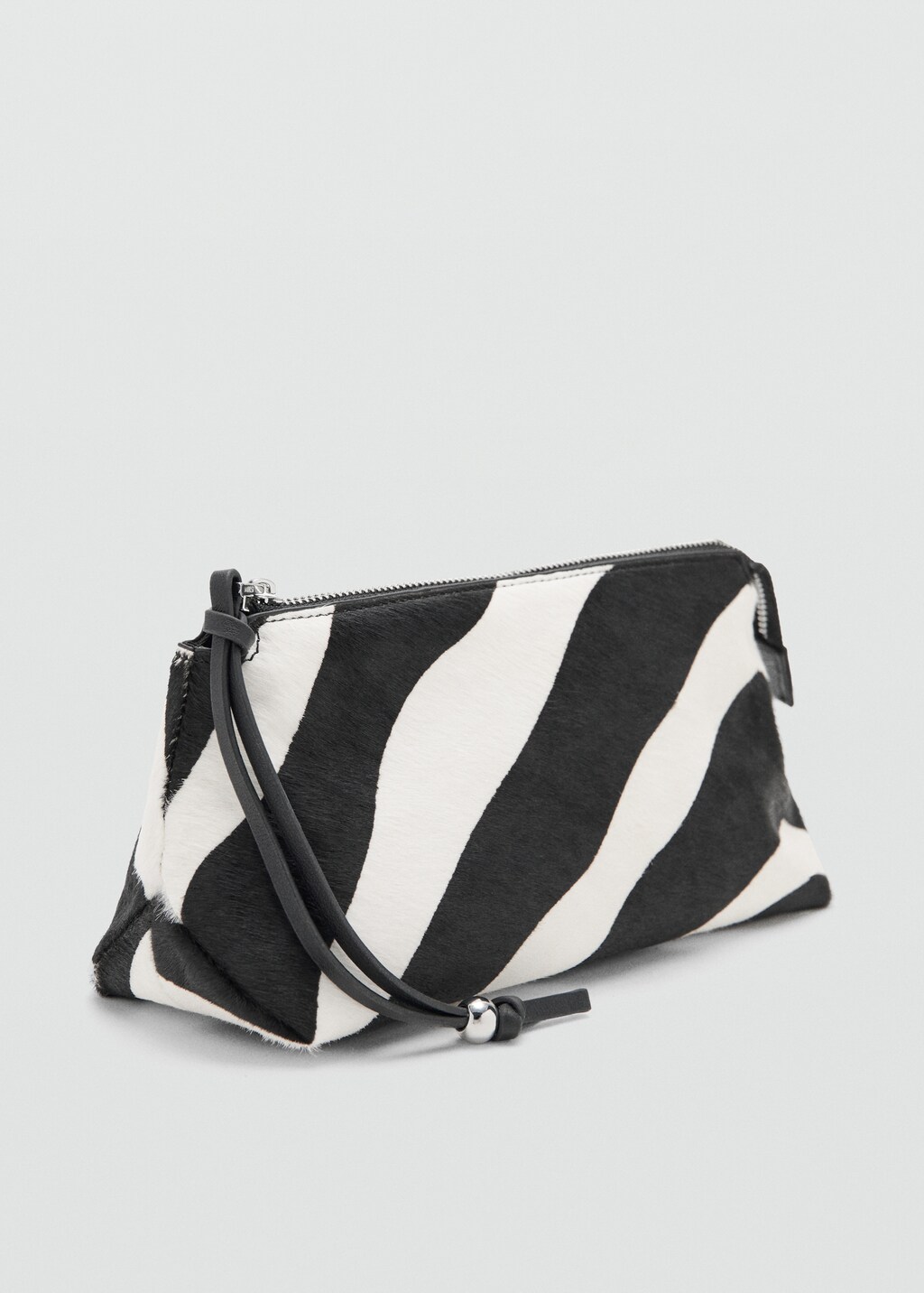 Zebra hair leather toiletry bag - image 3