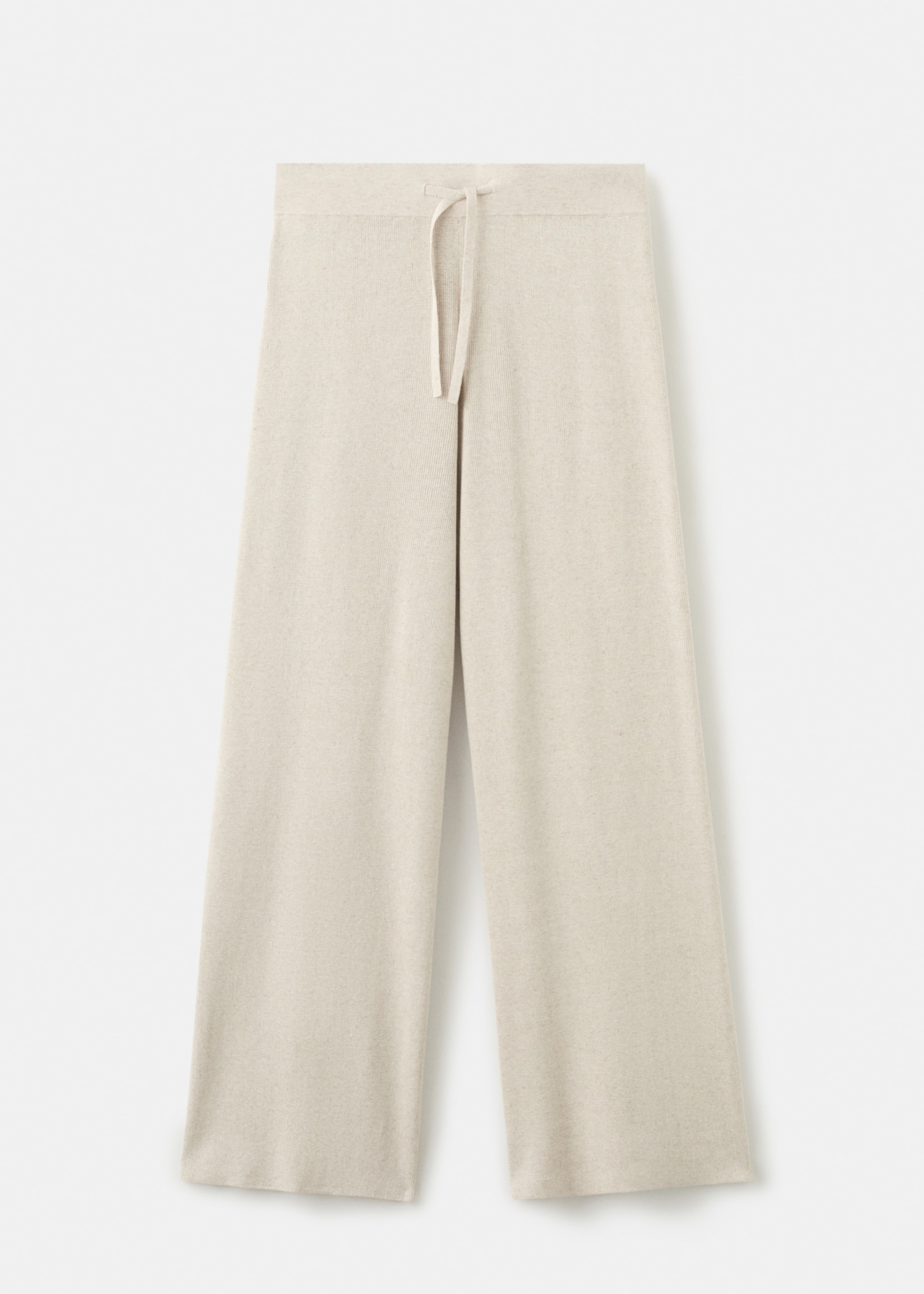 Lange Hose aus fließendem Baumwoll-Leinen-Stoff - Artikel ohne Model, Beige. Ref: 27043318-00.