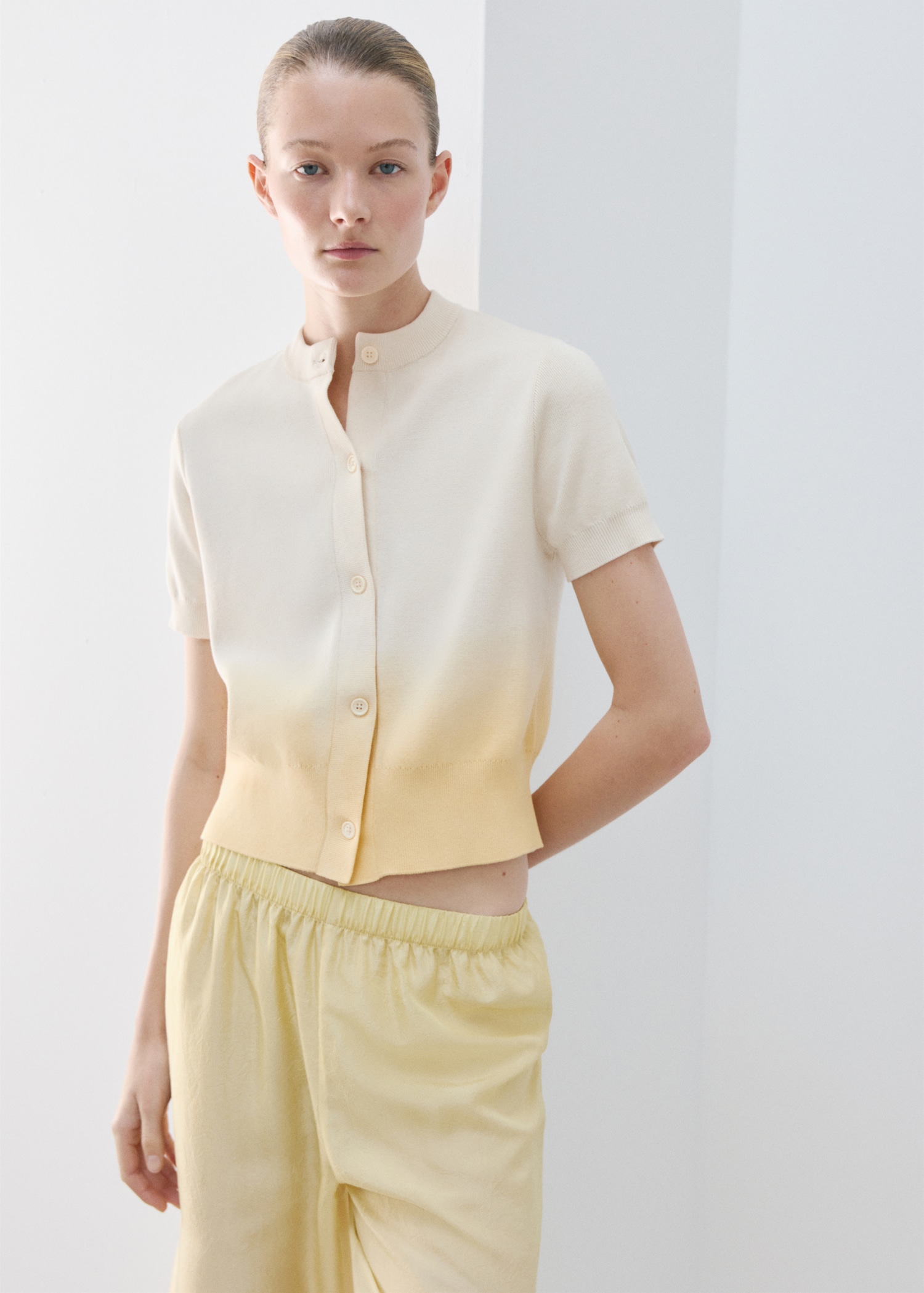 Cardigan dégradé 100 % coton - Plan moyen