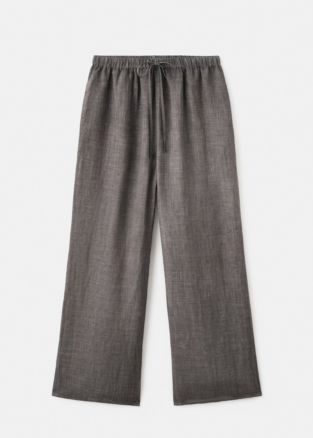 100% ramie trousers with an overdyed effect - image 4