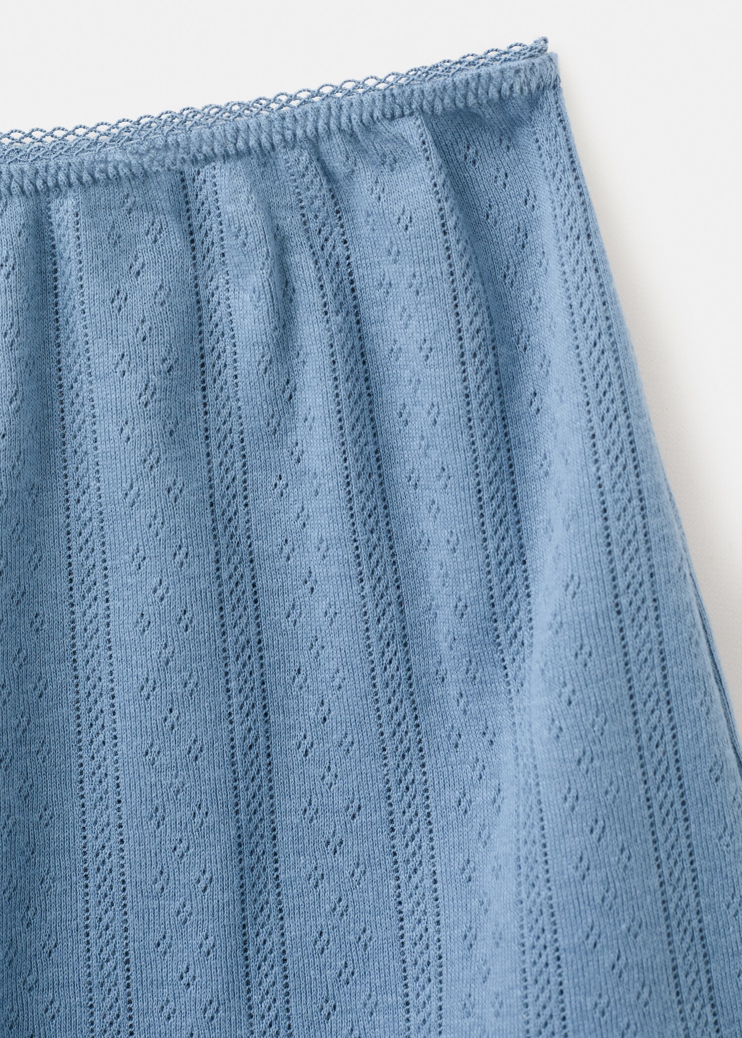 Піжамні шорти з ажурної бавовни з еластичним поясом - Детальніше про товар 8