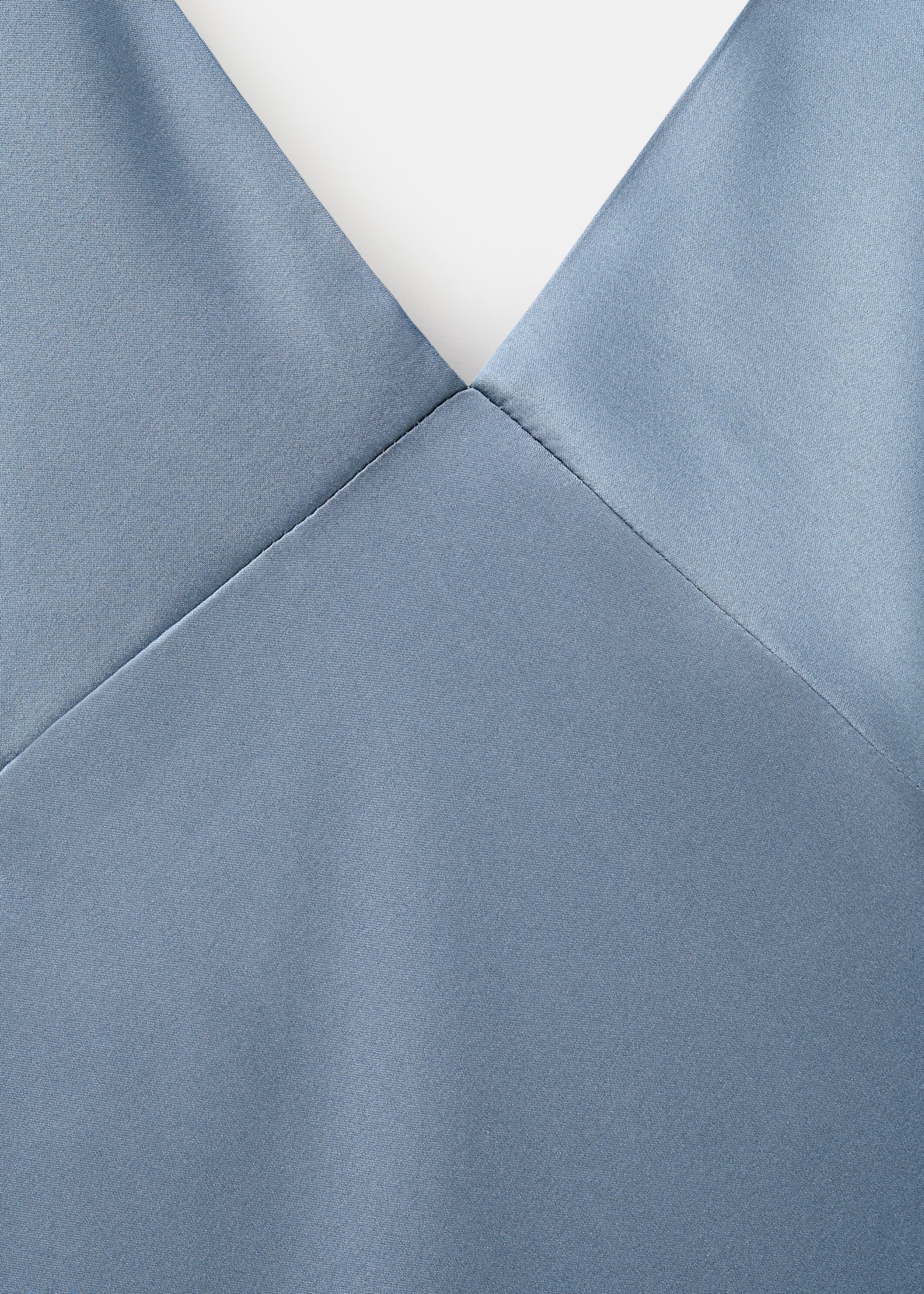 Silk strapless nightgown - Details of the article 0, Blue. Ref: 27043328-00.