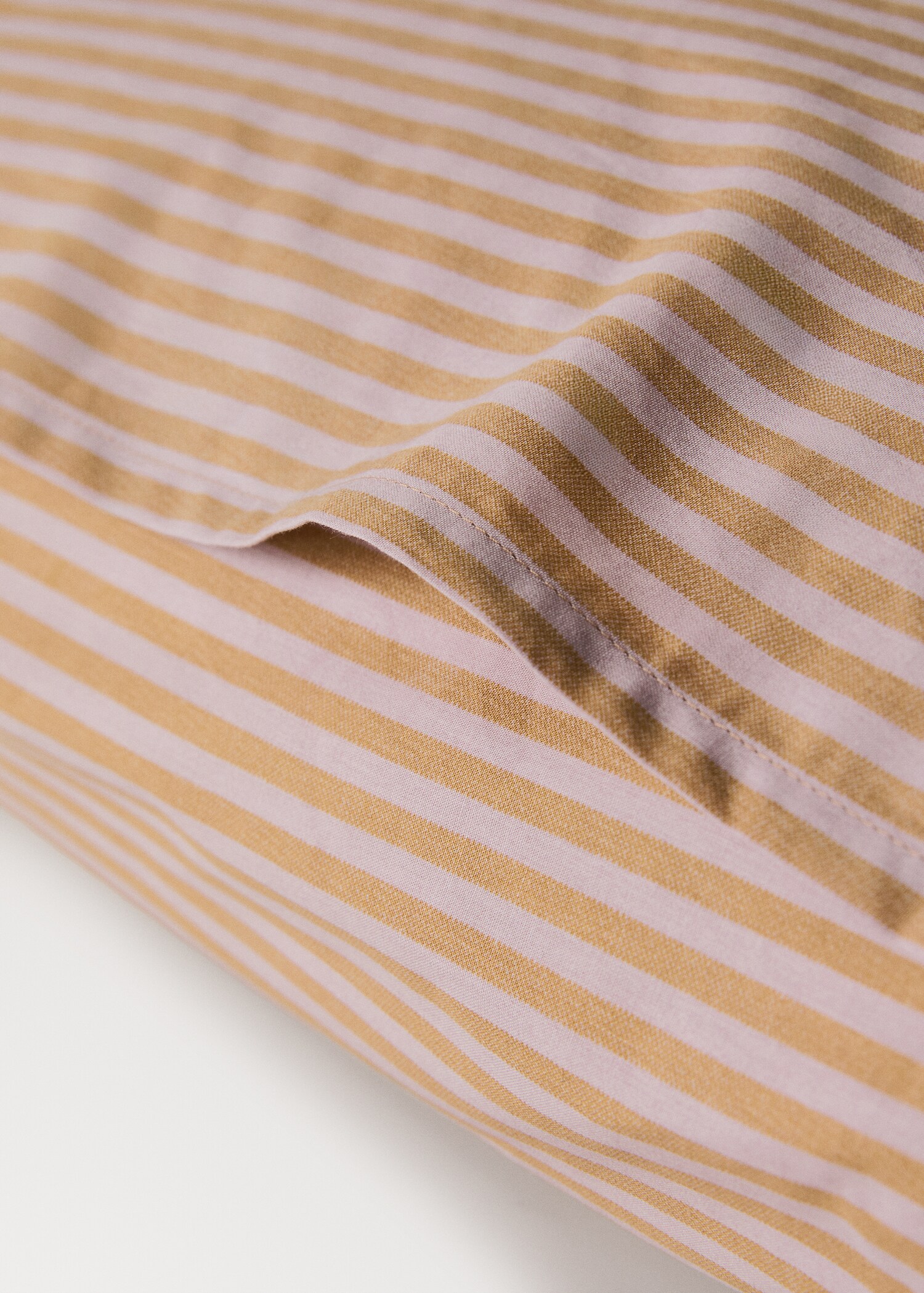 Two 200-thread count percale cotton small-striped kodak-print pillowcases 50x75 cm - Details of the article 2