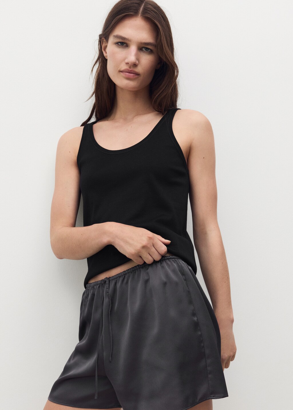 Cotton round-neck top