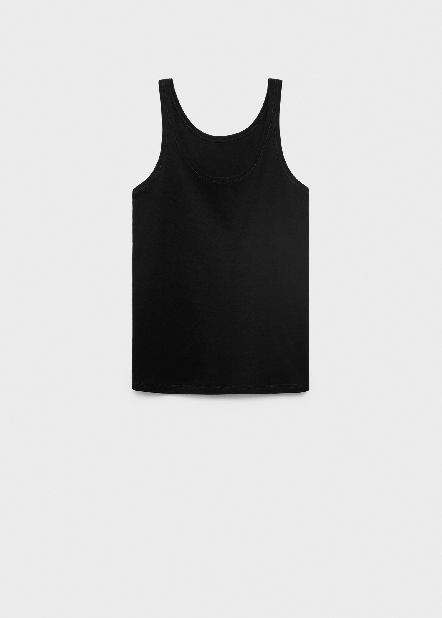 Cotton round-neck top - Article without model