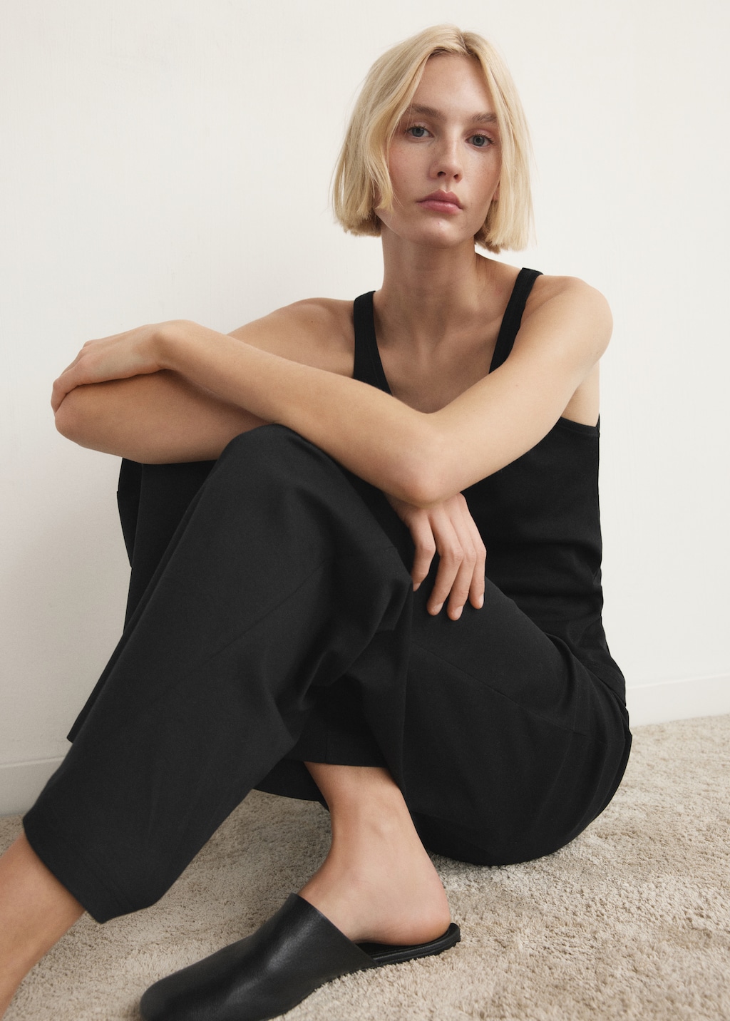 Cotton round-neck top