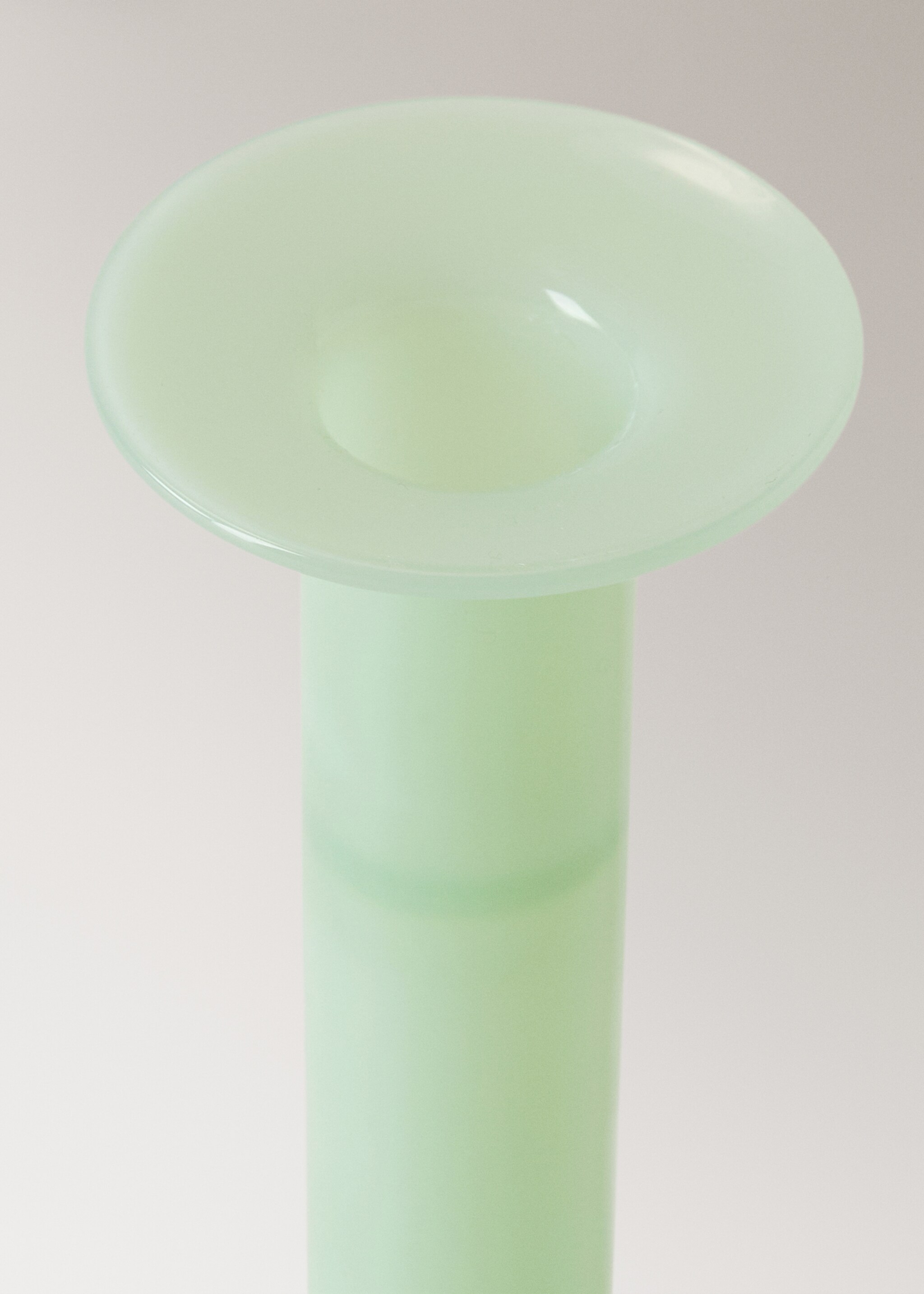 Large coloured borosilicate glass candelabra - Details of the article 1, Mint Green. Ref: 27043338-00.
