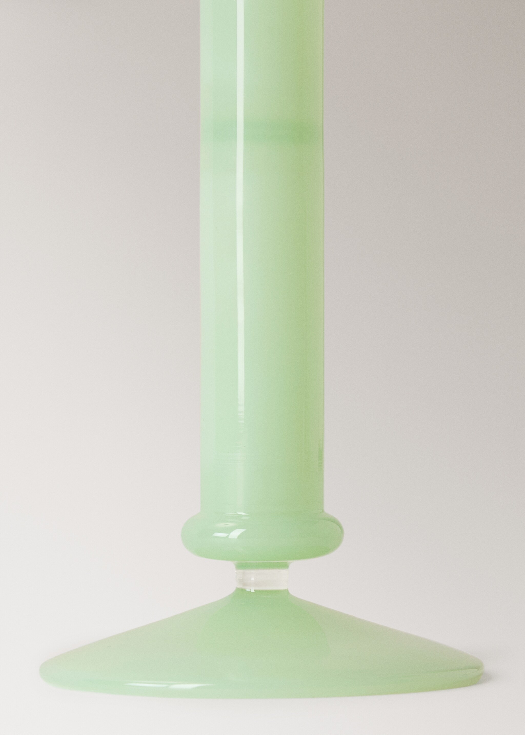 Large coloured borosilicate glass candelabra - Details of the article 2, Mint Green. Ref: 27043338-00.